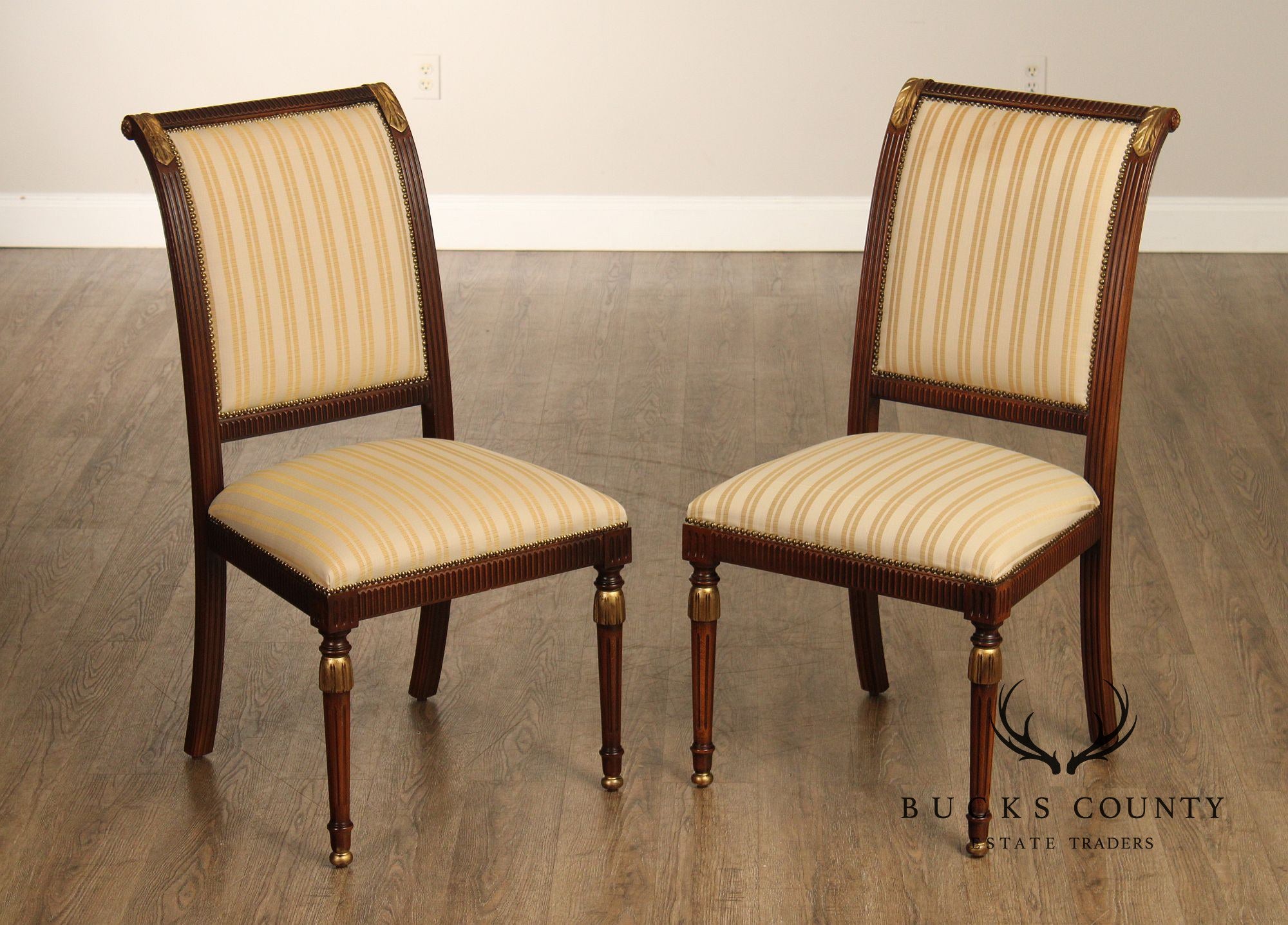 Italian Neoclassical Style Pair of Side Chairs