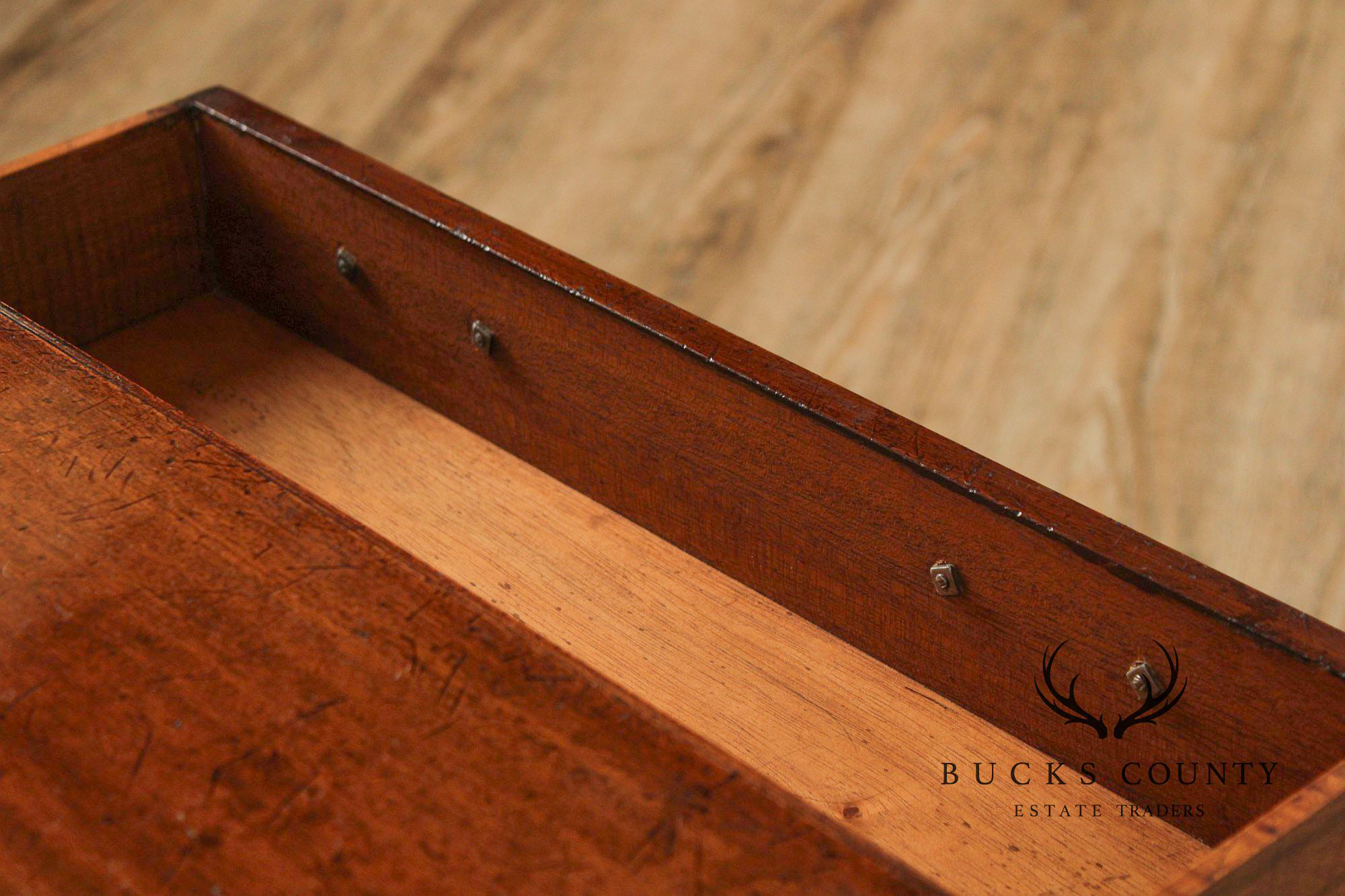 English George III Style Mahogany Three-Drawer Chest Side Table