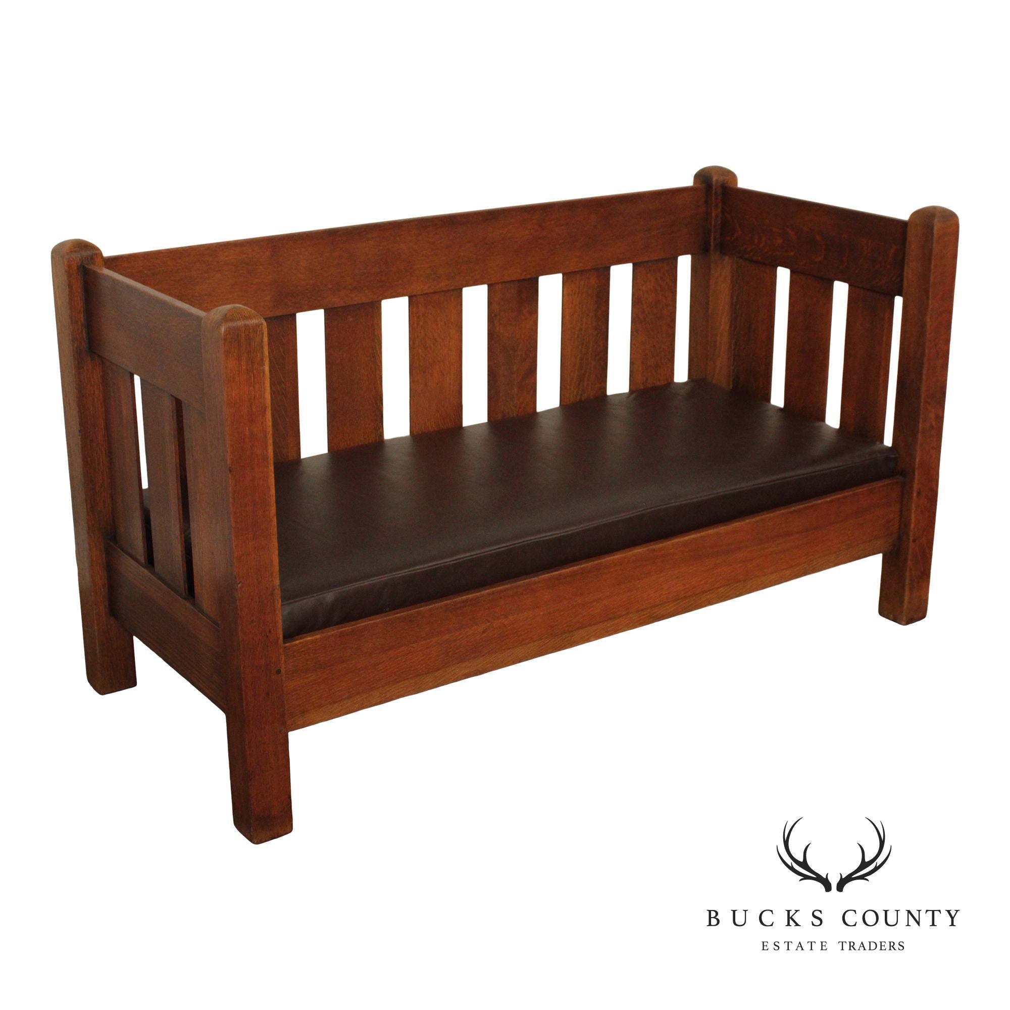 Limbert Antique Mission Oak Settle