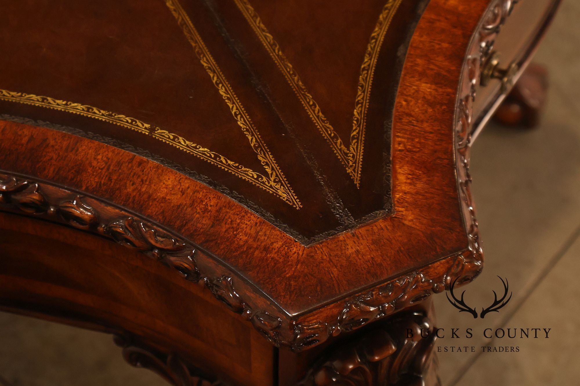 Lloyd Buxton Leather Top Four Drawer Gaming Table With Backgammon And Chess Board