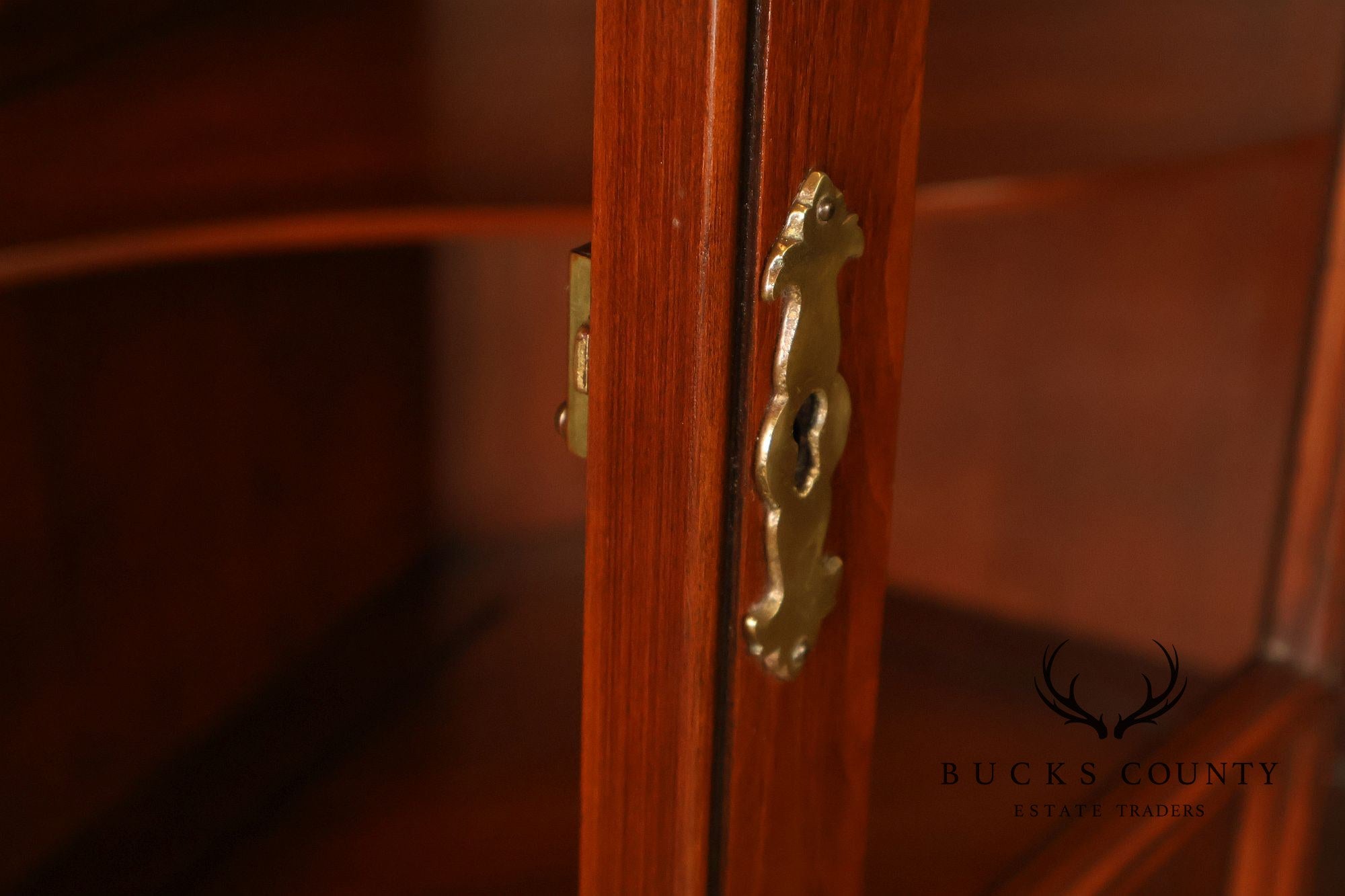 Henkel Harris Cherry Nine Pane Chippendale Style Corner Cabinet