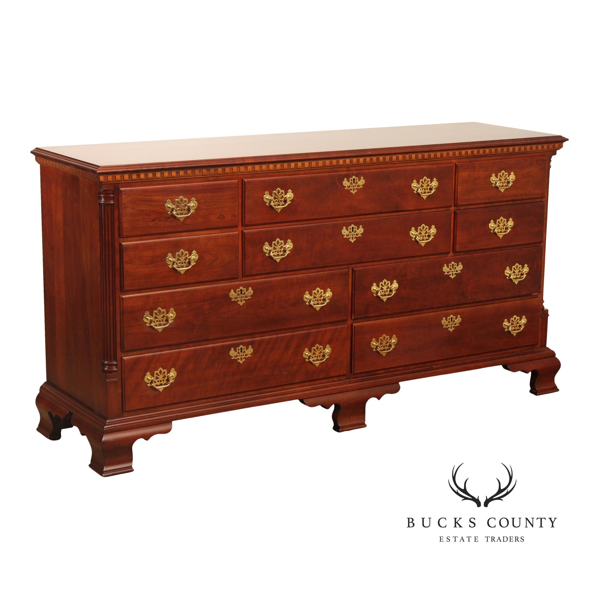 Statton Georgian Style Cherry Long Dresser