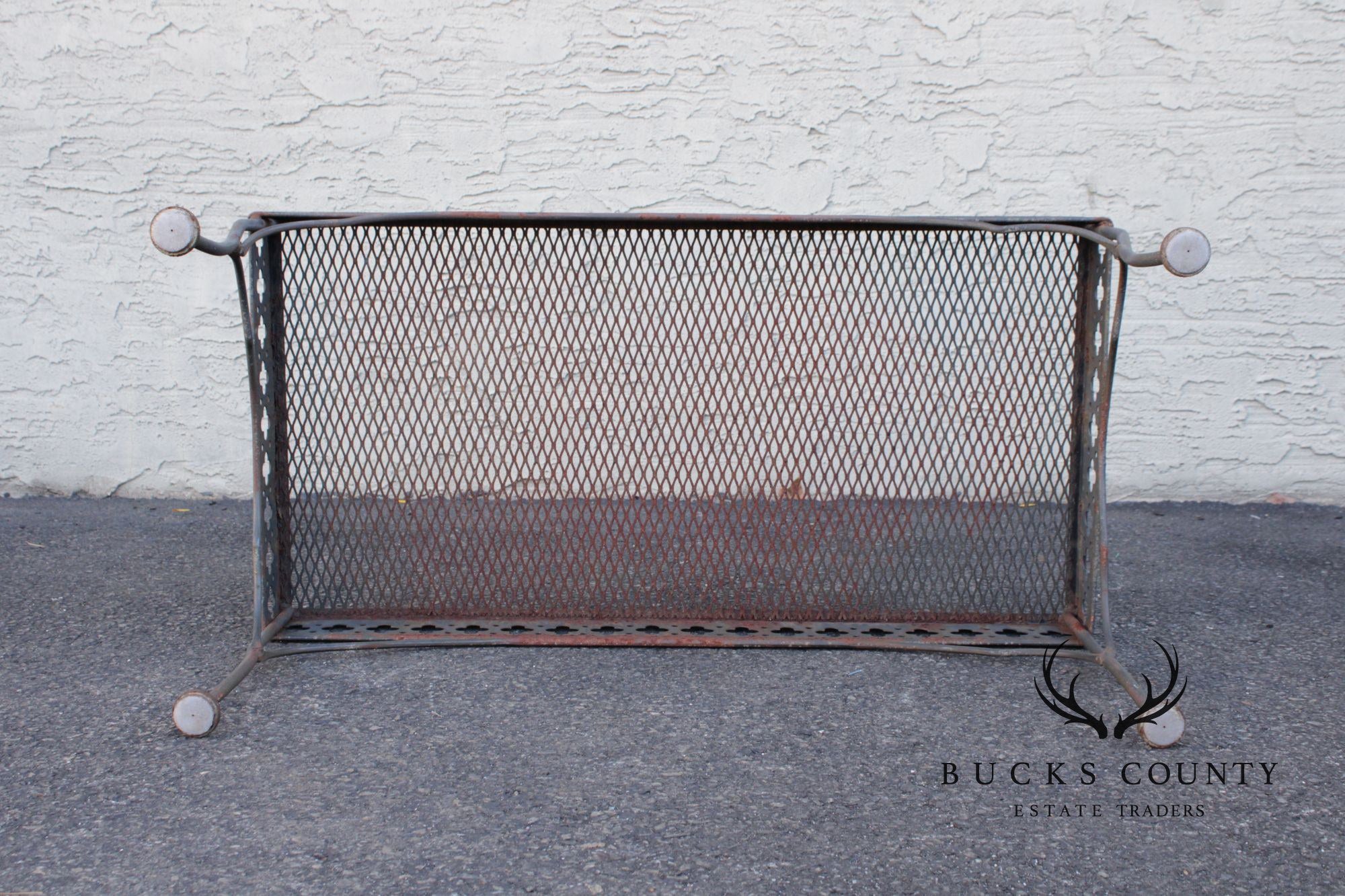 Vintage Wrought Iron Outdoor Coffee Table