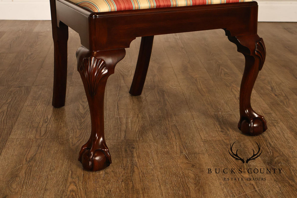 Henkel Harris Set Of Eight Chippendale Mahogany Dining Chairs