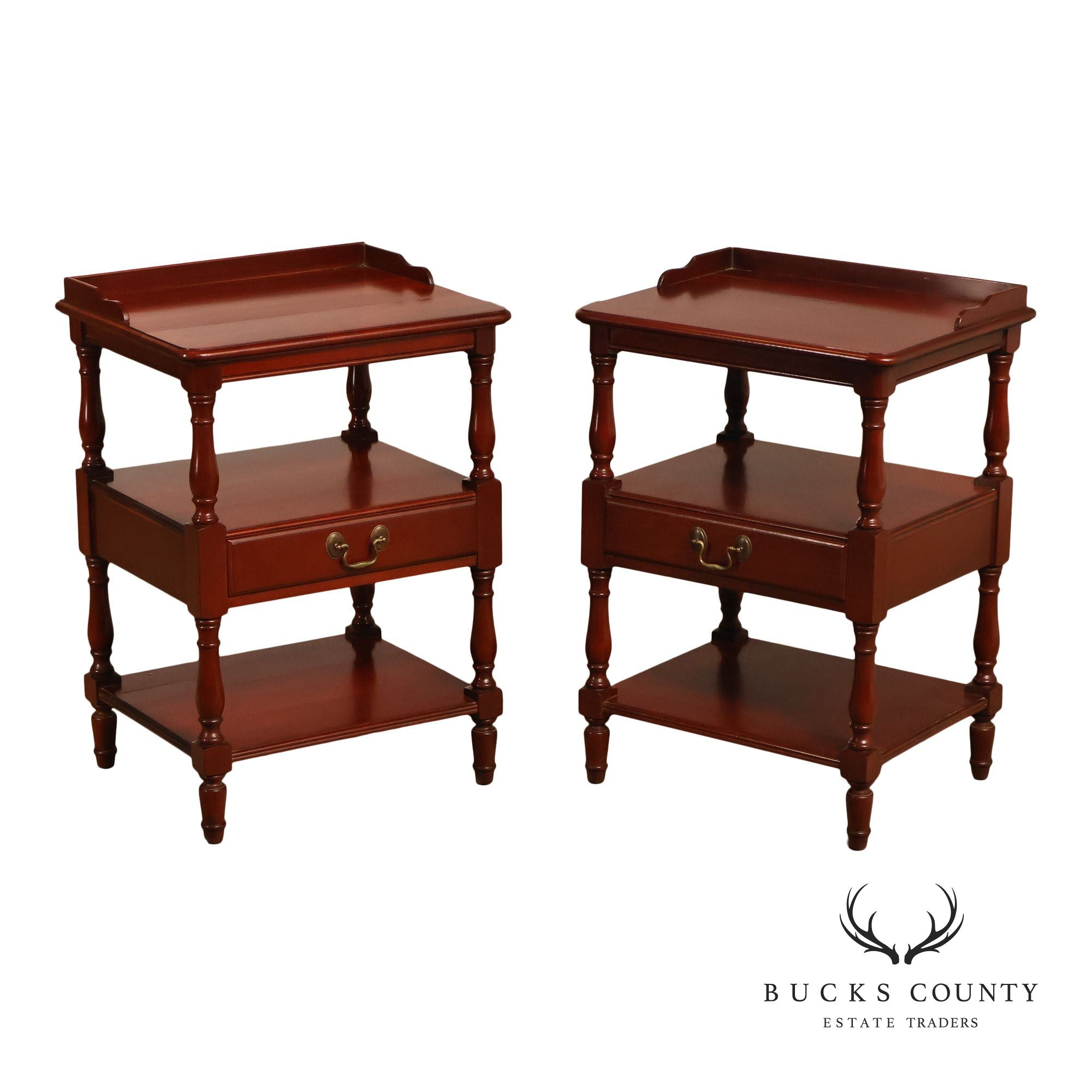 Pennsylvania House Vintage Pair Of Traditional Cherry End Tables