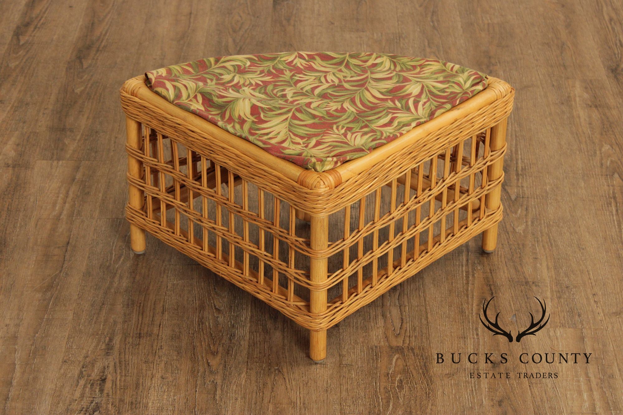 Braxton Culler Raffles Collection Rattan Coffee Table with Stools