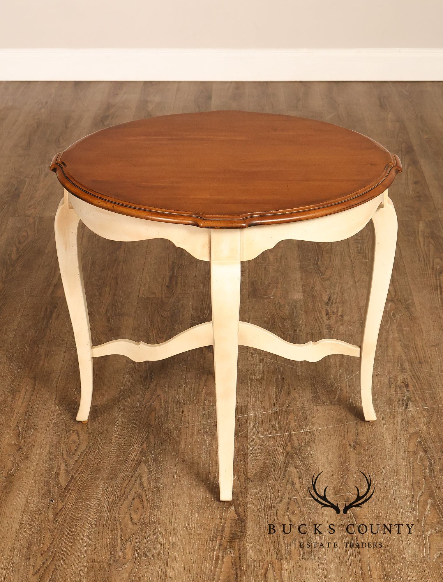 Ethan Allen French Country Round Accent Side Table