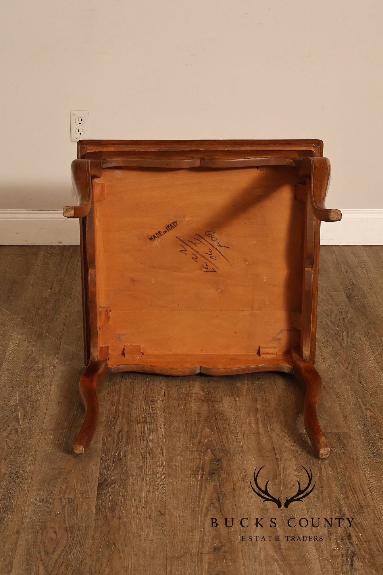 Italian Louis XV Style Oak Parquetry Side Table