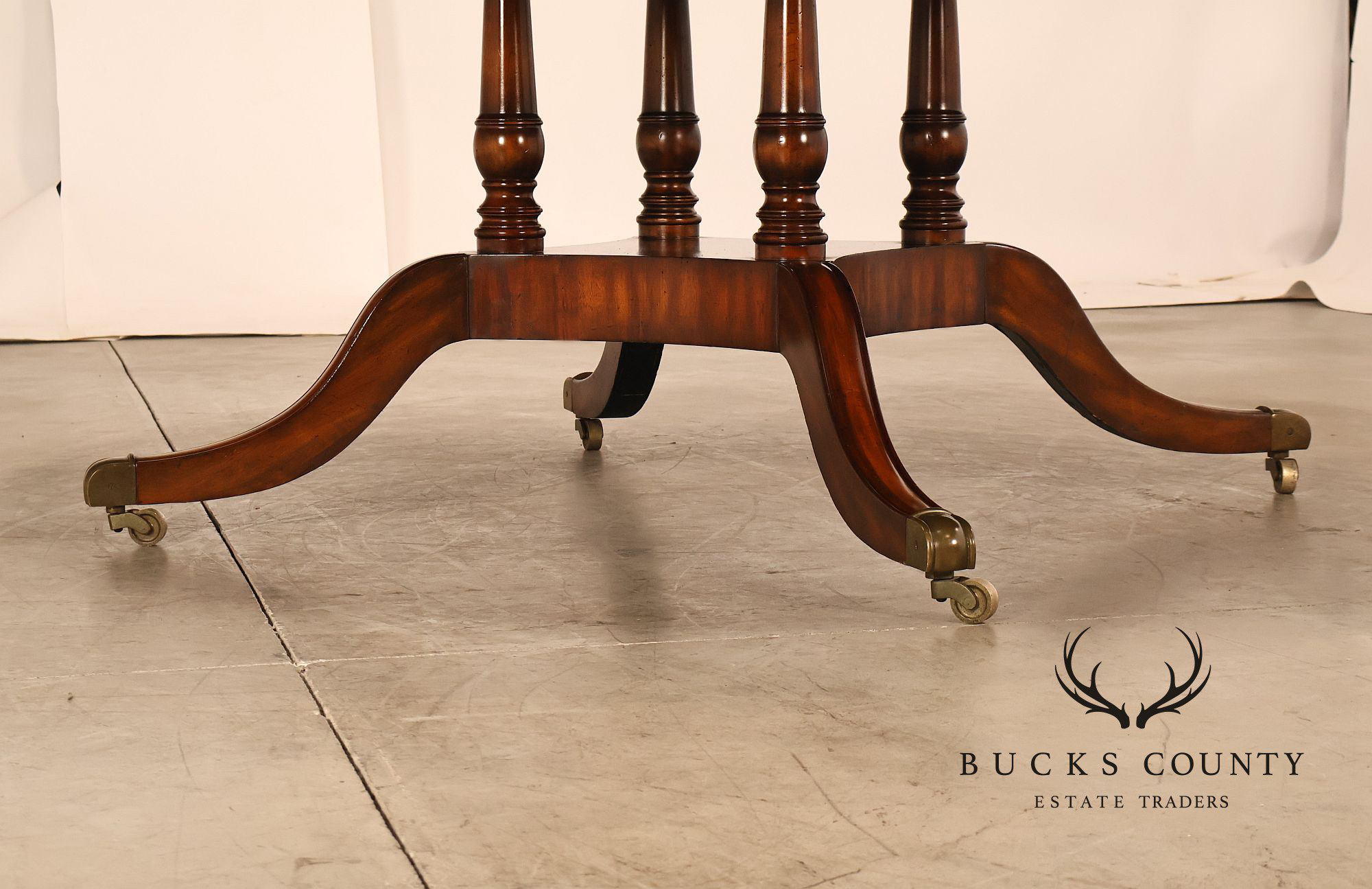 Maitland Smith 'Roundabout' Mahogany Expandable Dining Table