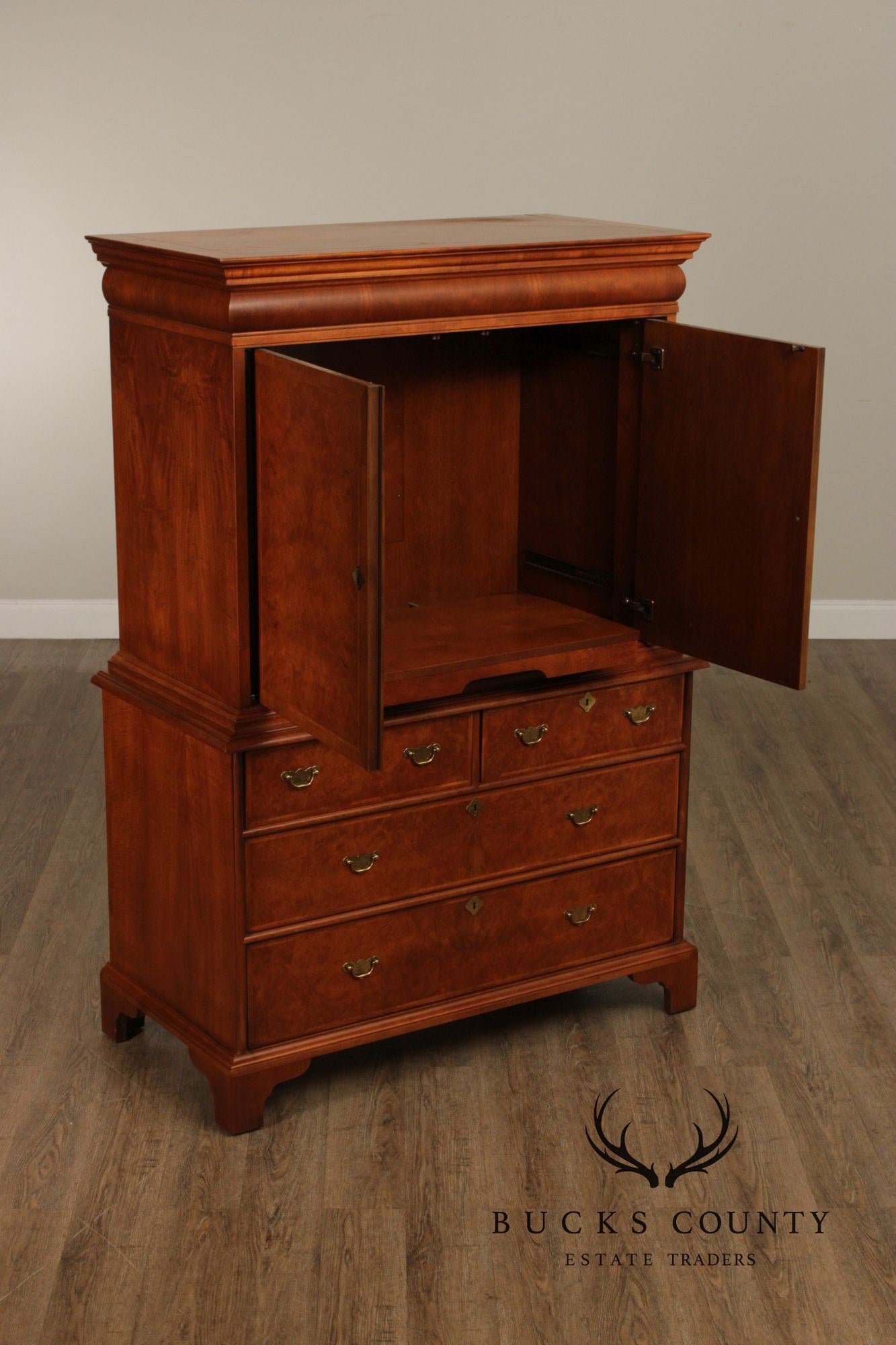 Century British National Trust Collection Burlwood Armoire