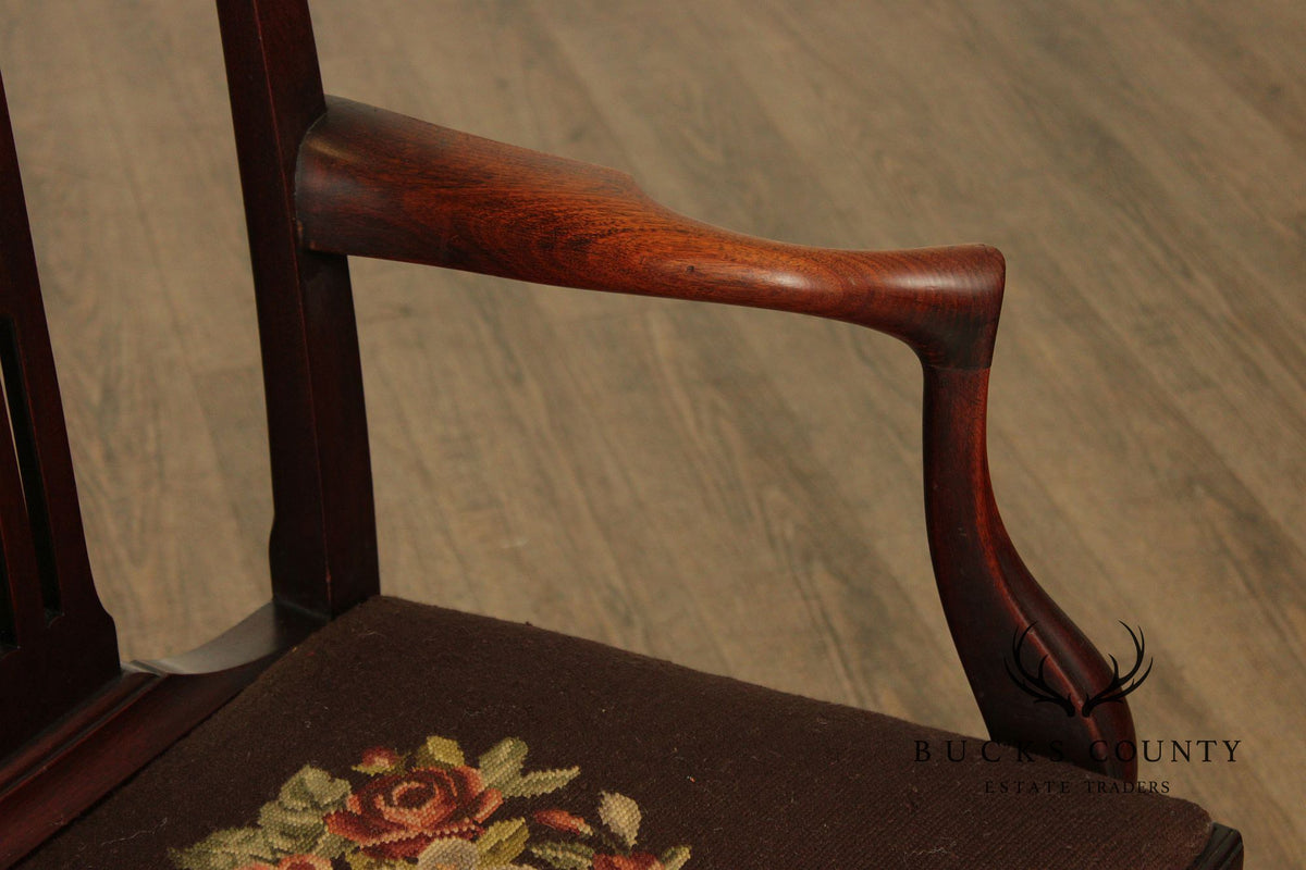 Antique Mahogany Georgian Style Armchair
