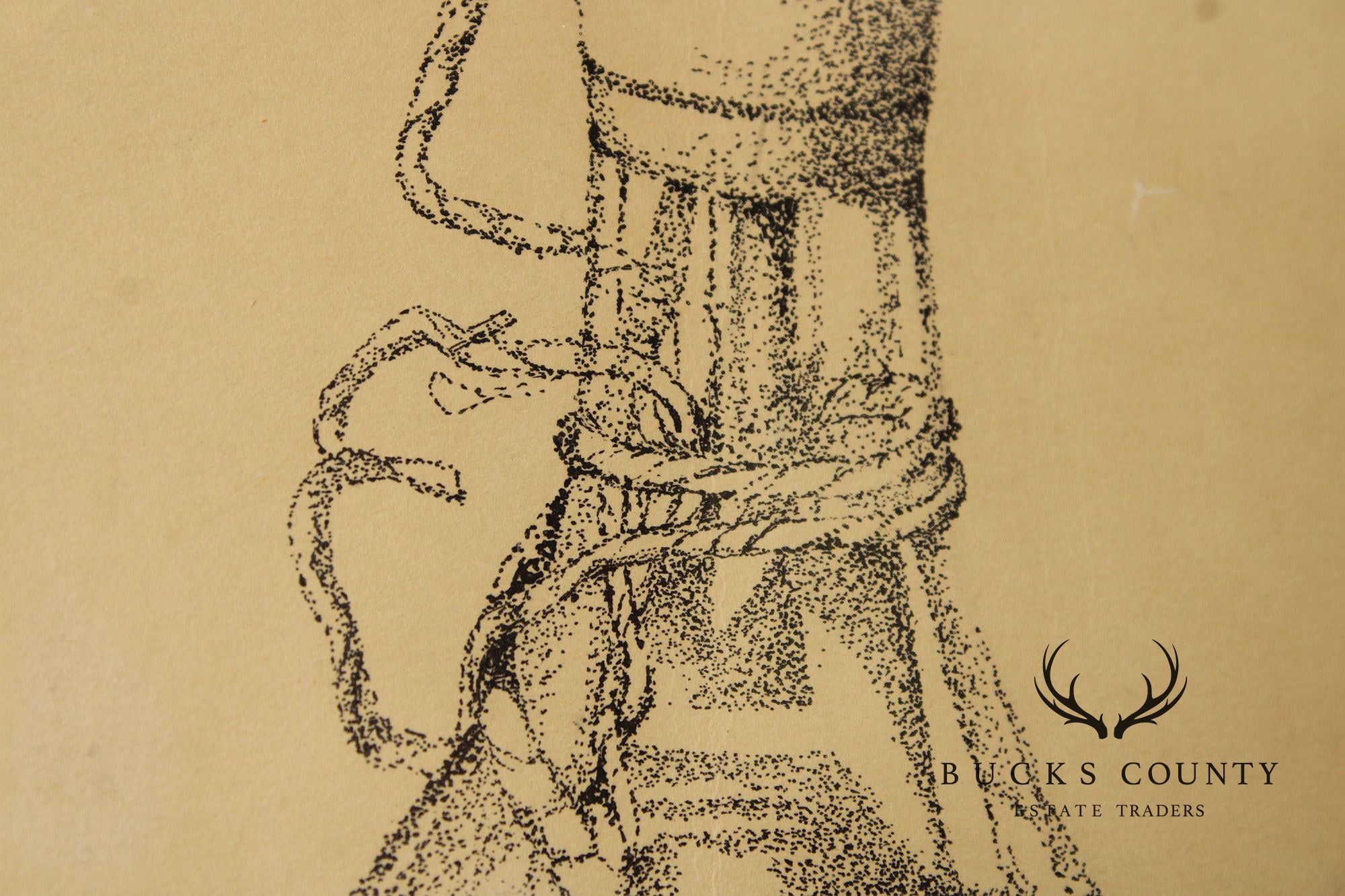 Unsigned Ink Stipple Drawing, Chianti