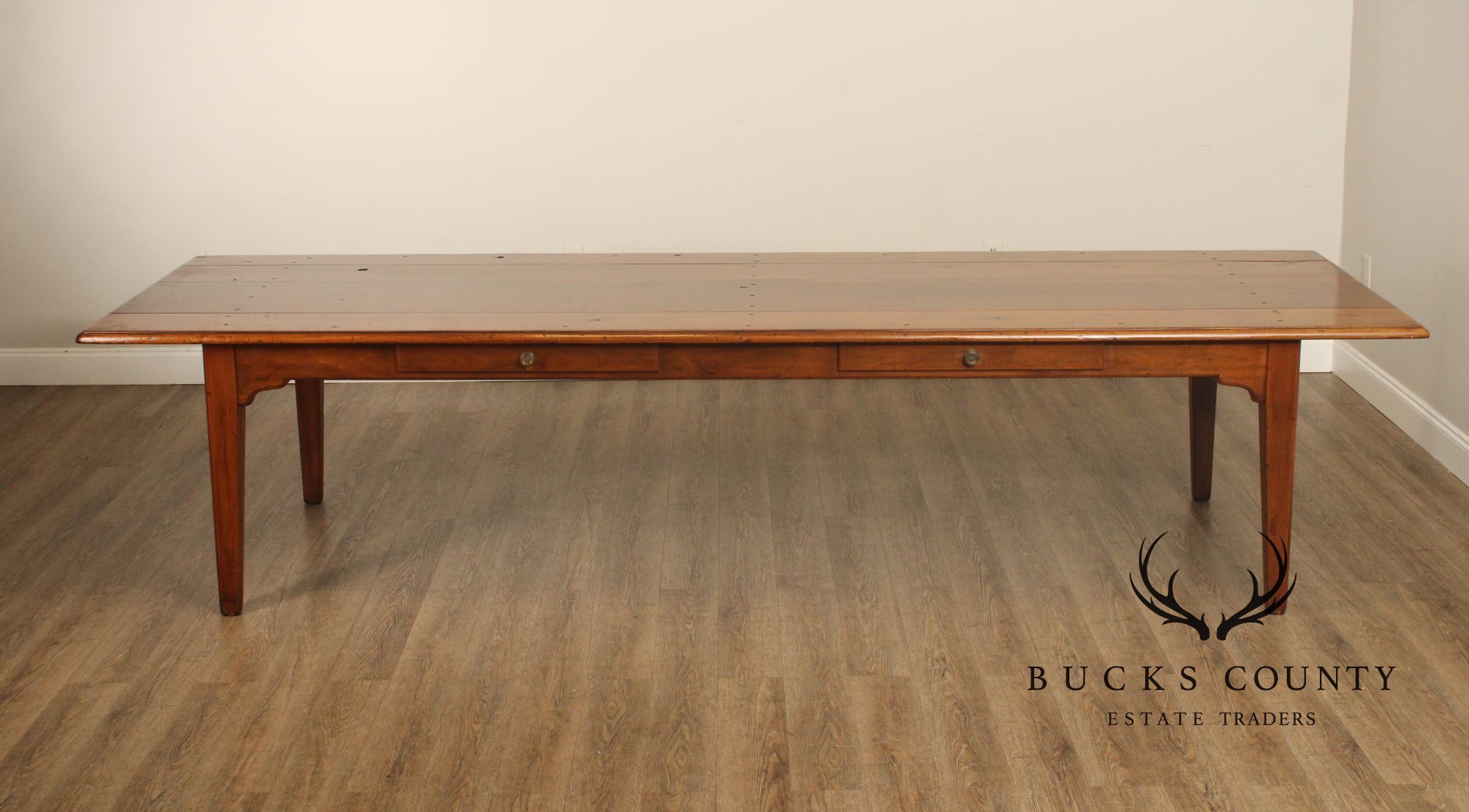 Robert Whitley Studio Handcrafted  Walnut Farmhouse Dining Table