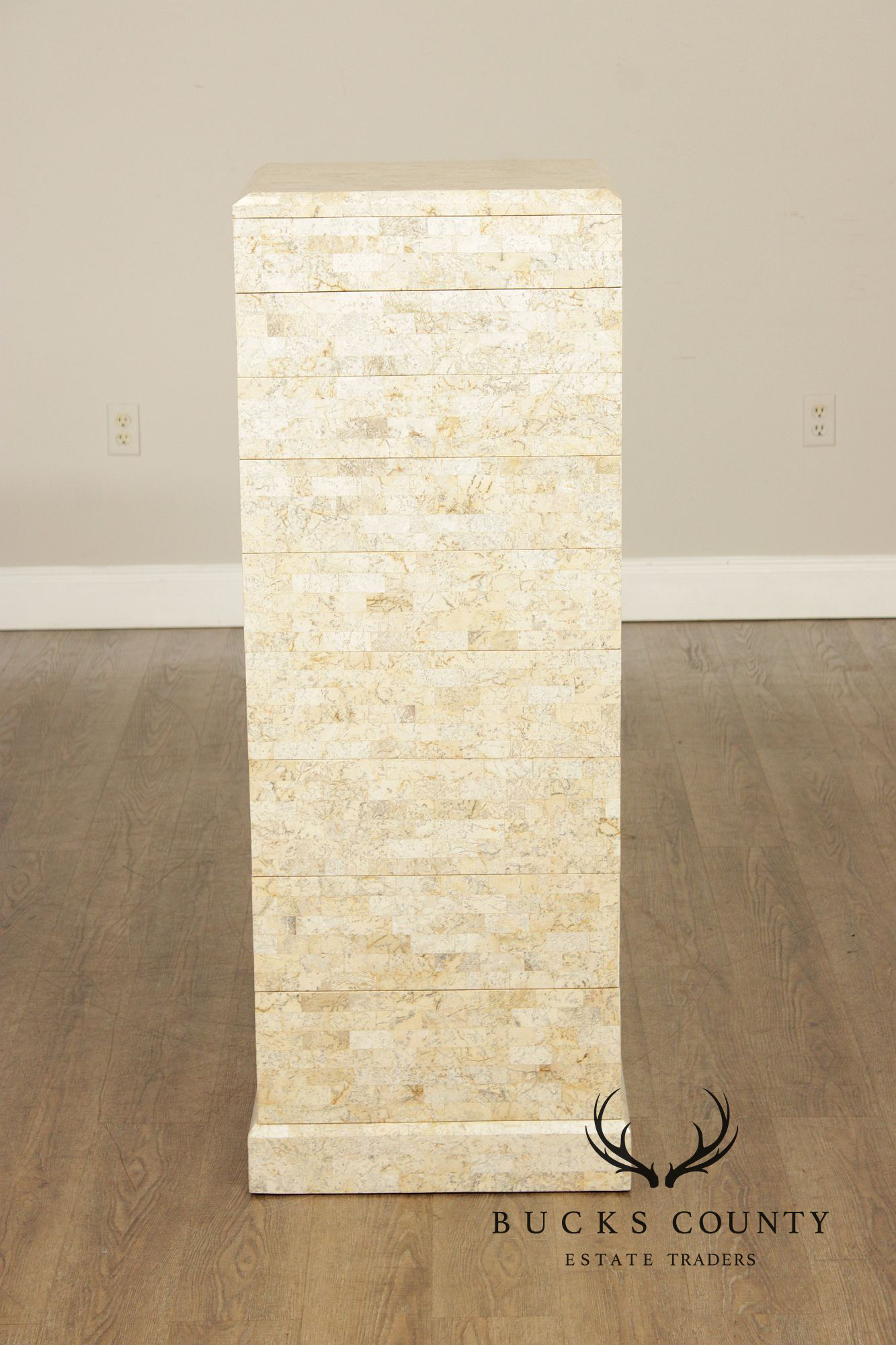 Maitland Smith Tessellated Marble Tall Chest