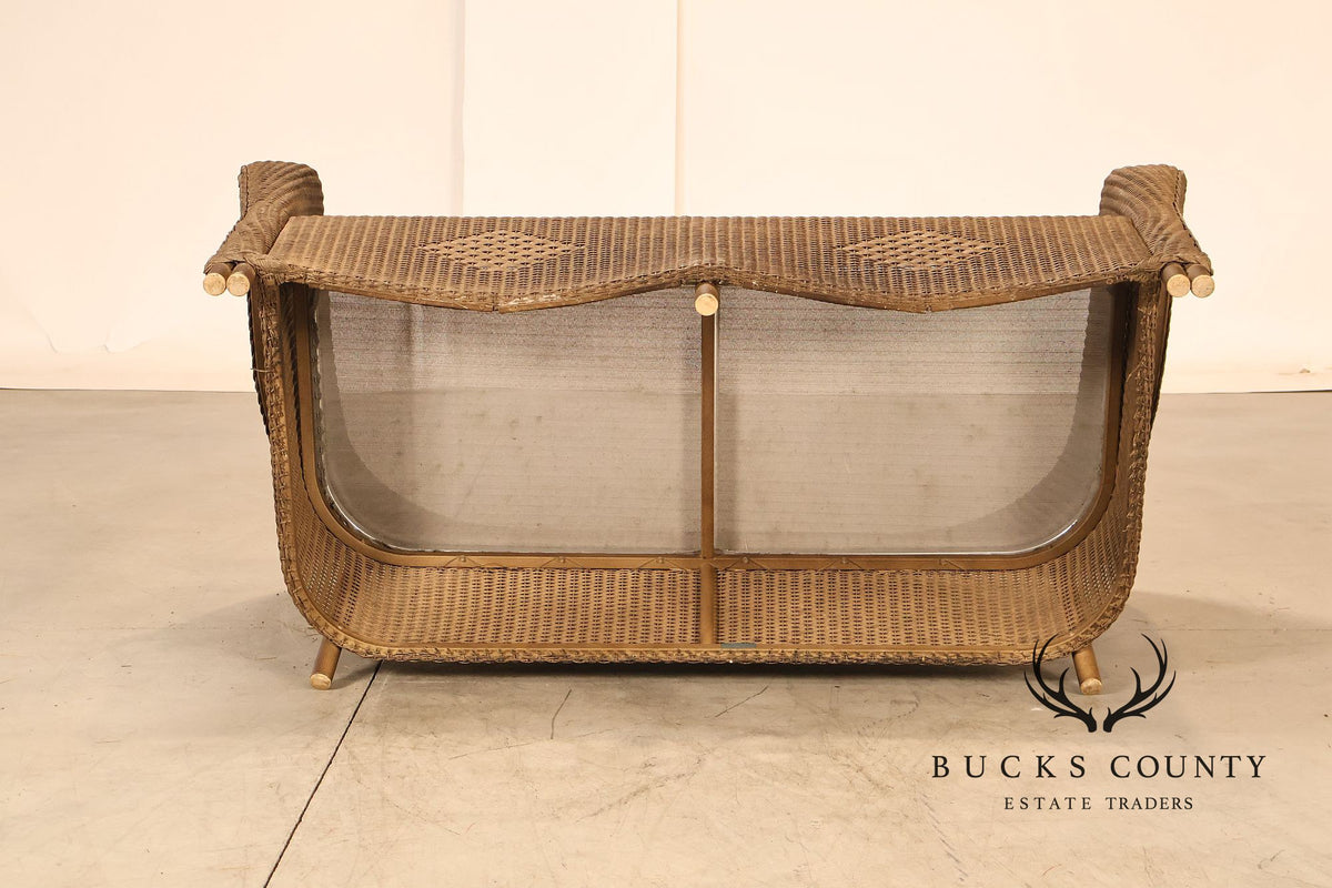 Lloyd Flanders Reflections All-Weather Lloyd Loom Wicker Loveseat