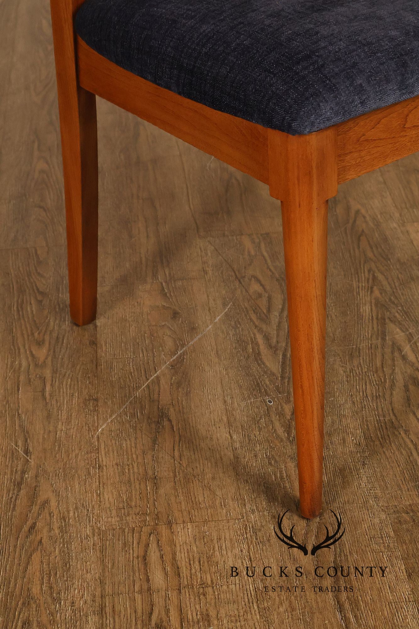 Blowing Rock Mid Century Modern Set Of Six Walnut Dining Chairs