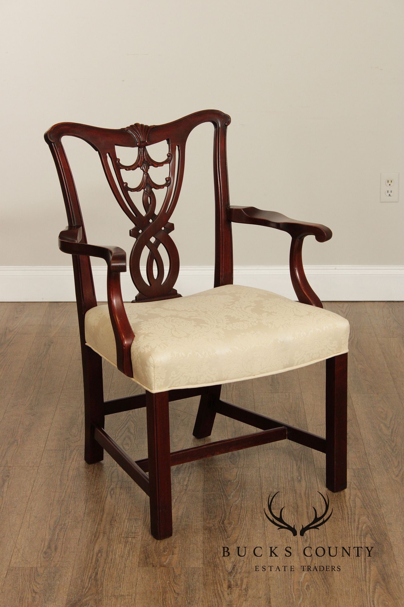 1940's Georgian Style Set of Six Solid Mahogany Dining Chairs