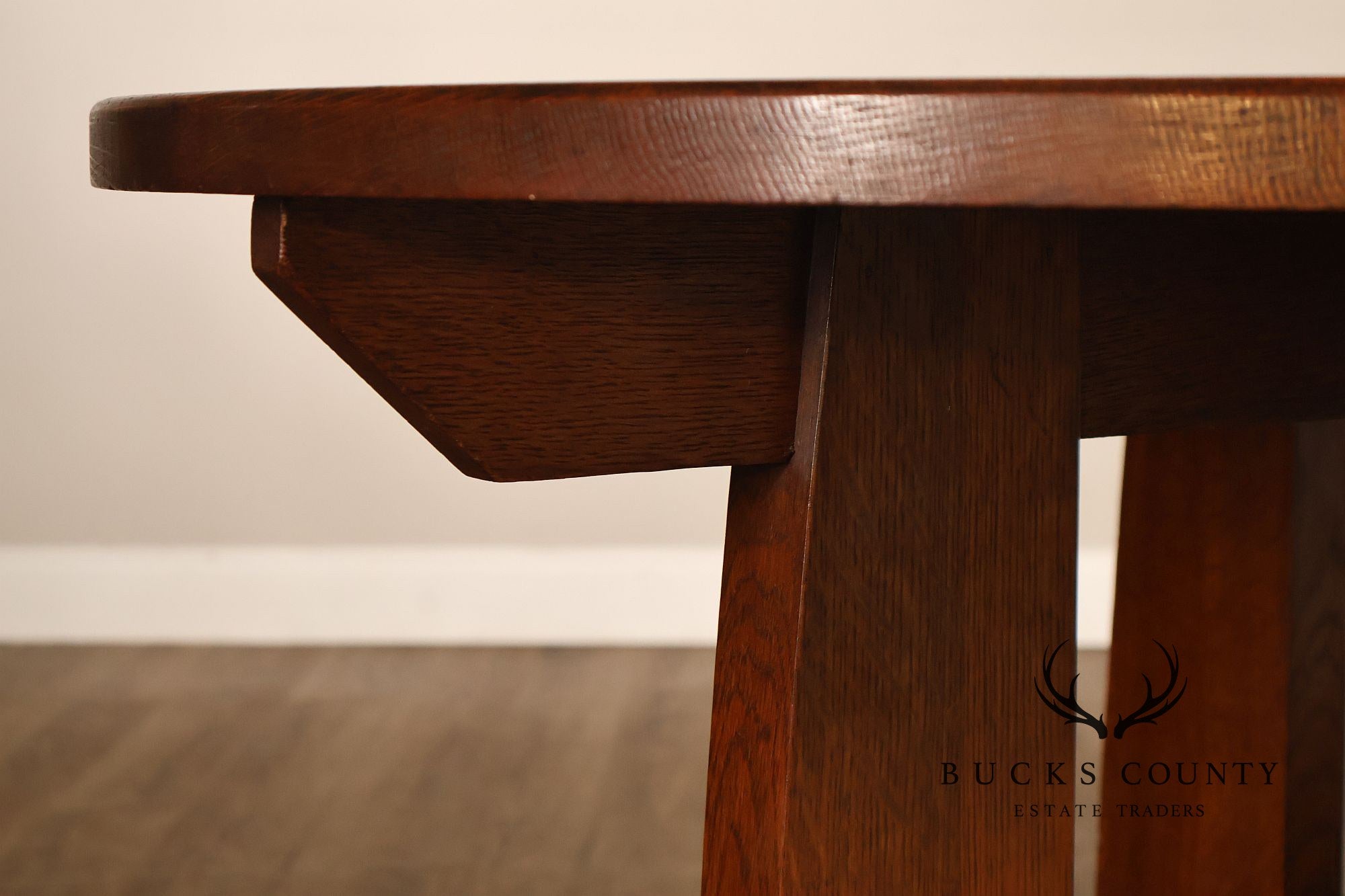 Limbert Arts And Crafts Antique Oak Double Oval Center Table Model 158