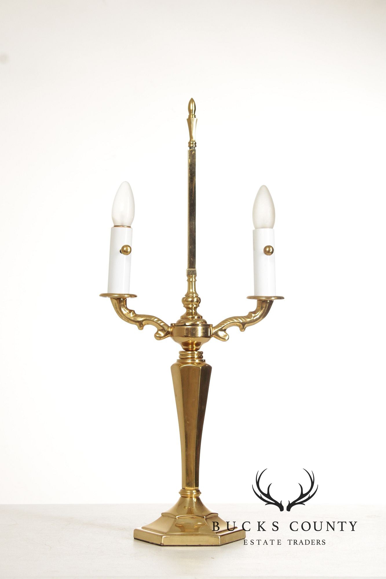 Traditional Brass Bouillotte Desk Lamp