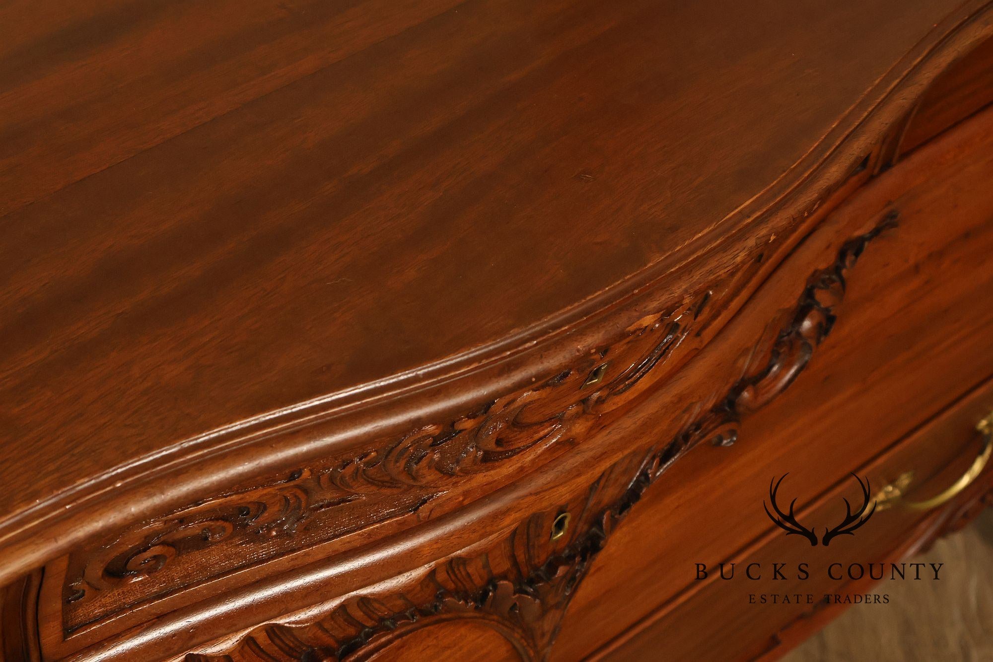 Antique R. J. Horner Carved Mahogany Dresser With Mirror