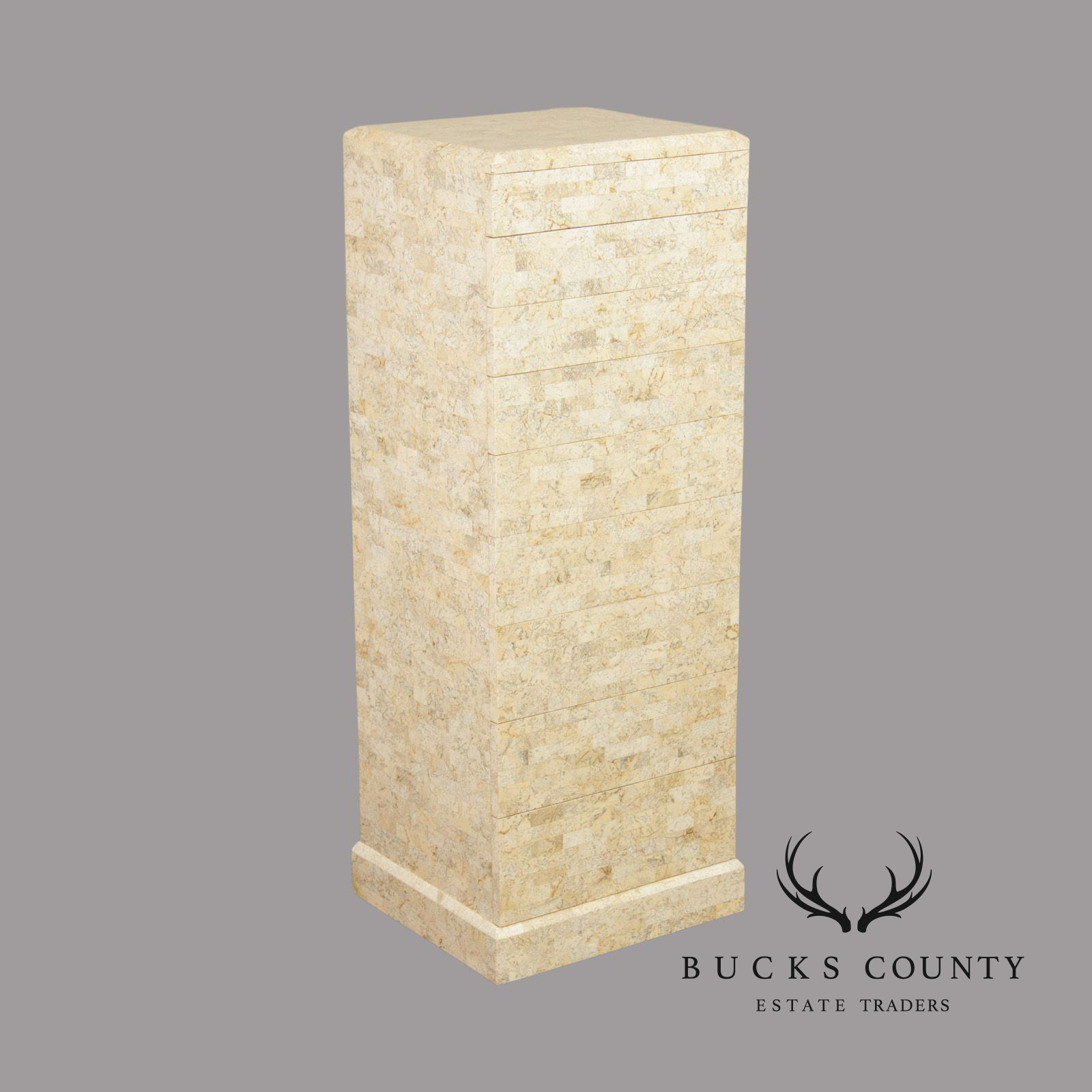 Maitland Smith Tessellated Marble Tall Chest