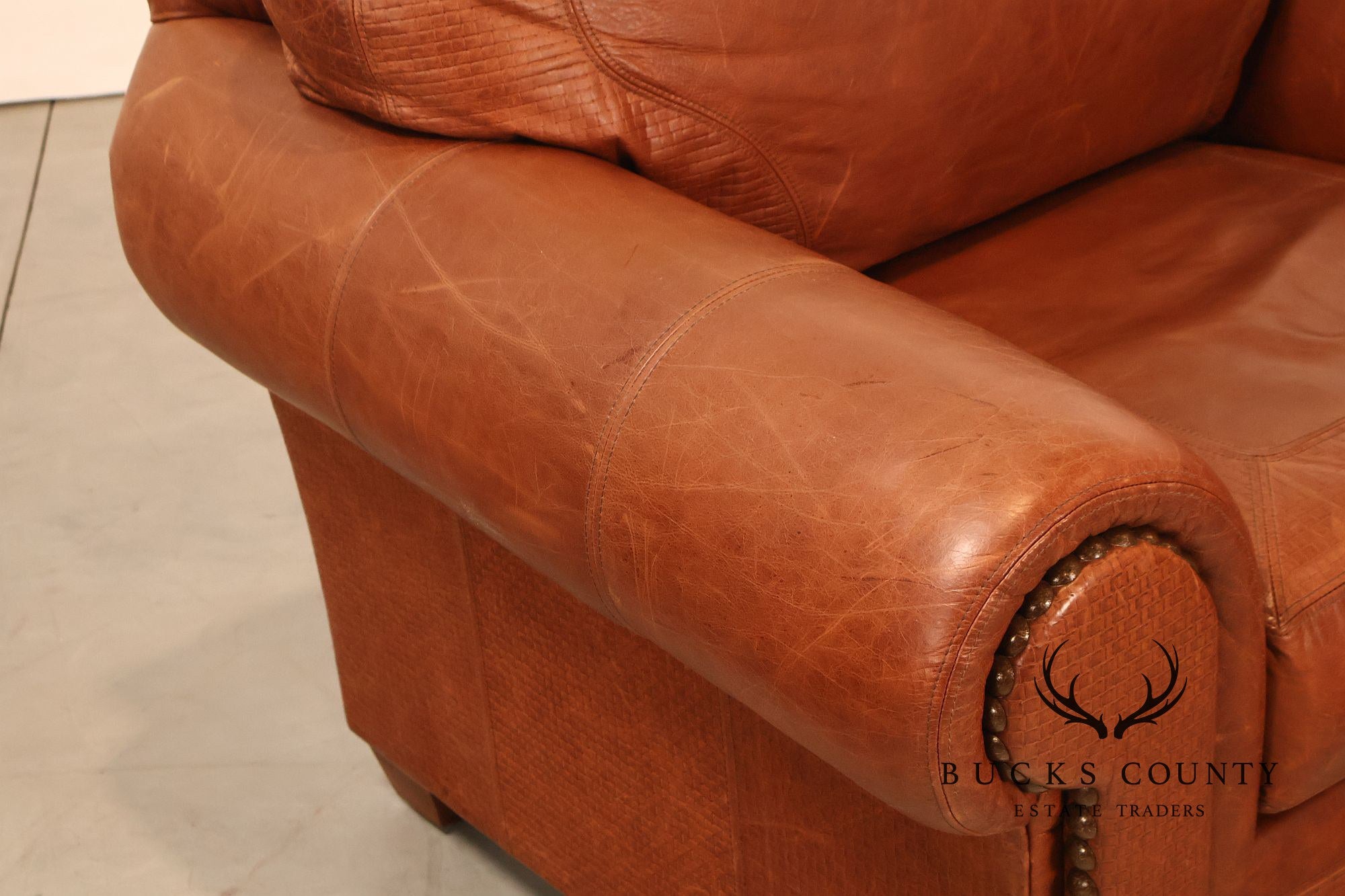 Stickley Santa Fe Leather Chair And Ottoman