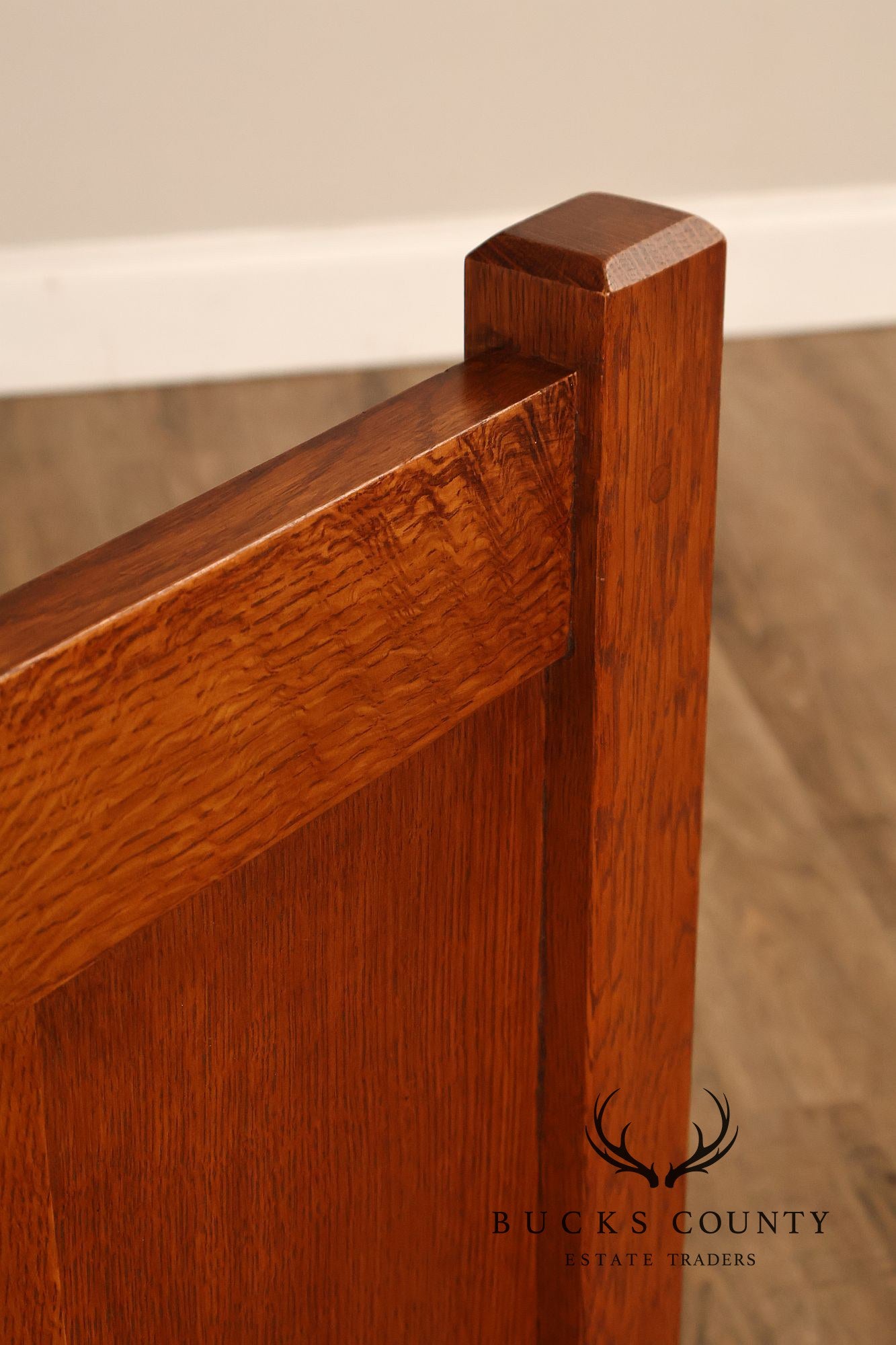 Custom Mission Oak Full Oak Bed