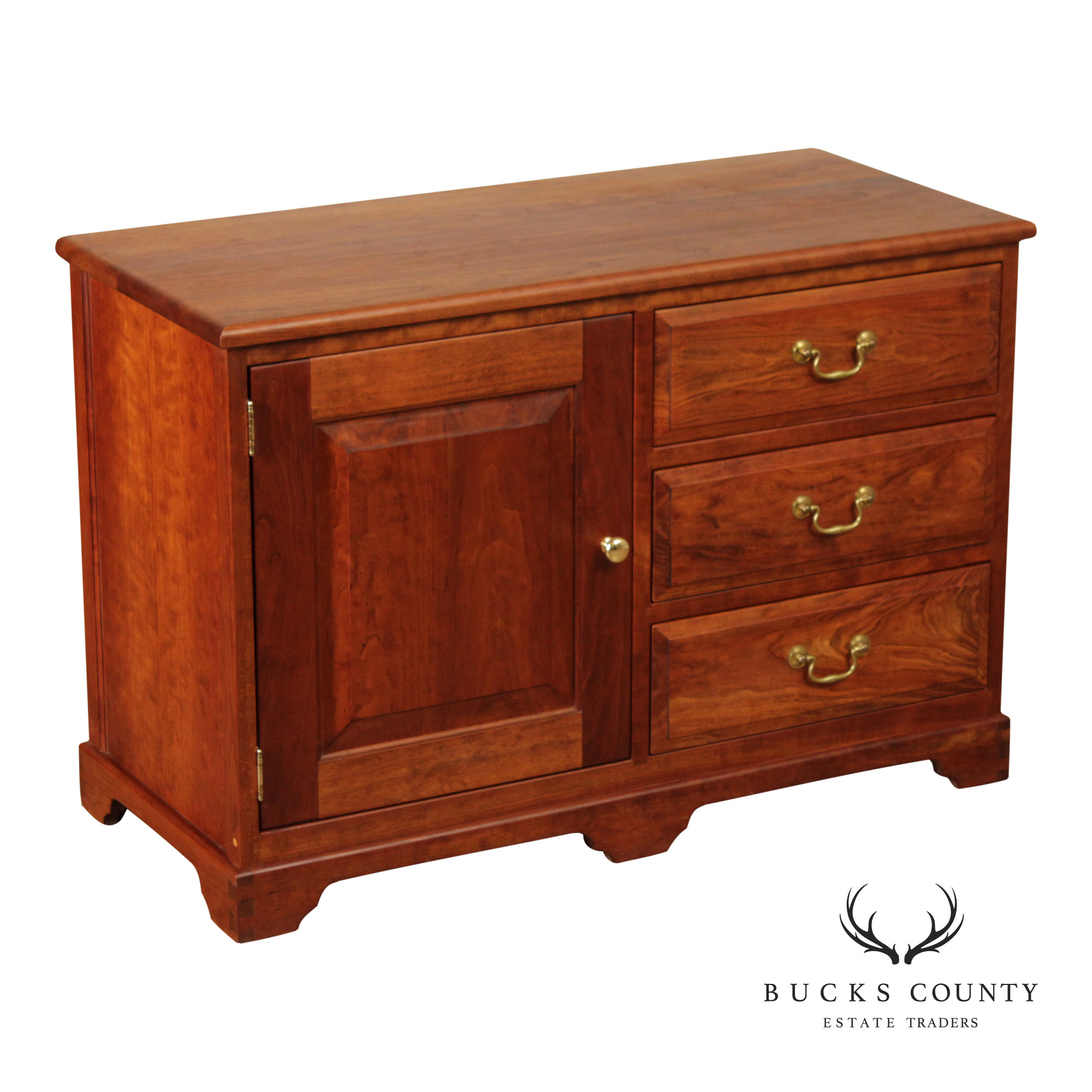Chippendale Style Cherry Server or Media Cabinet