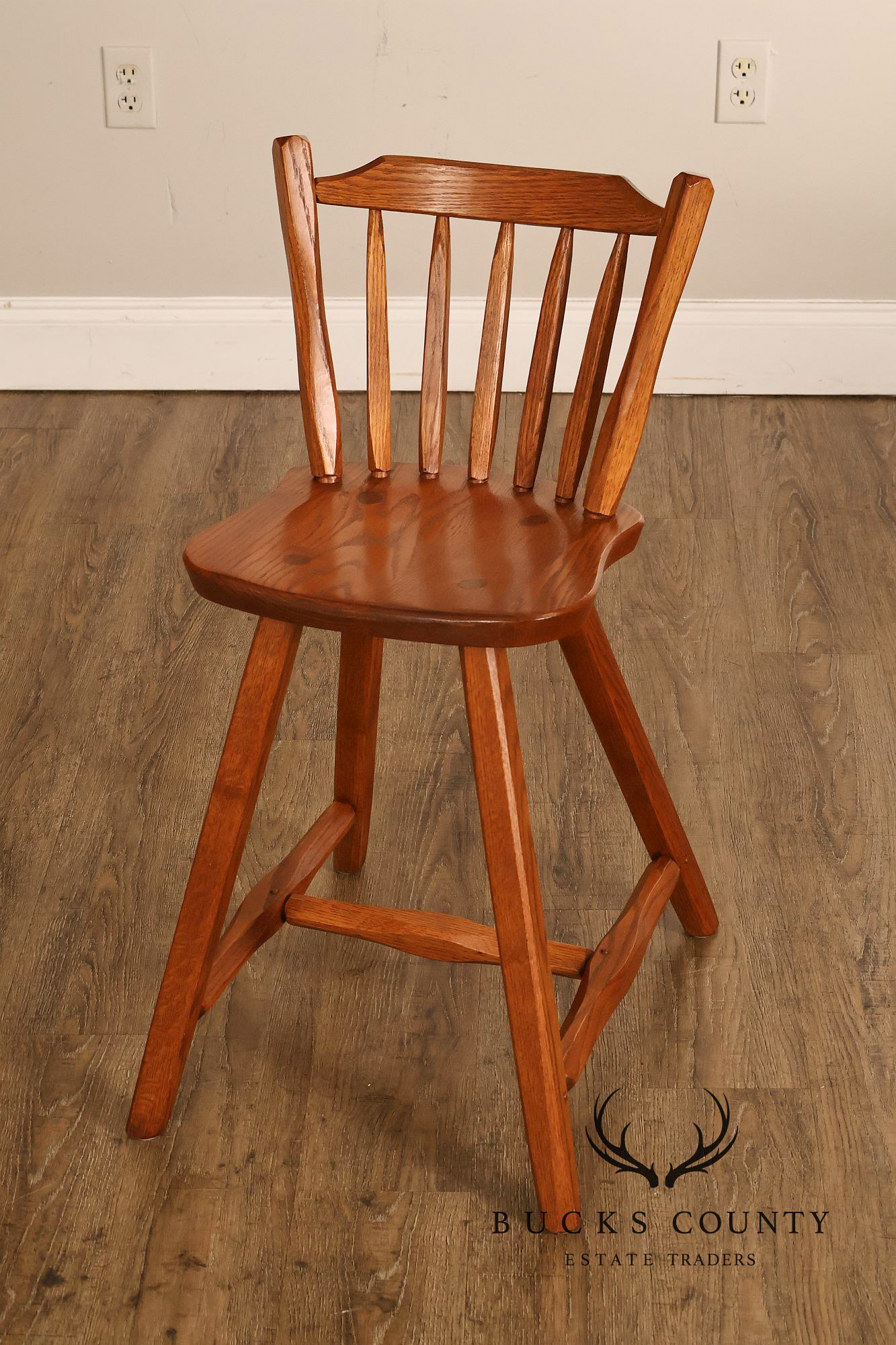 Hunt Country Furniture Solid Oak Occasional Height Stool
