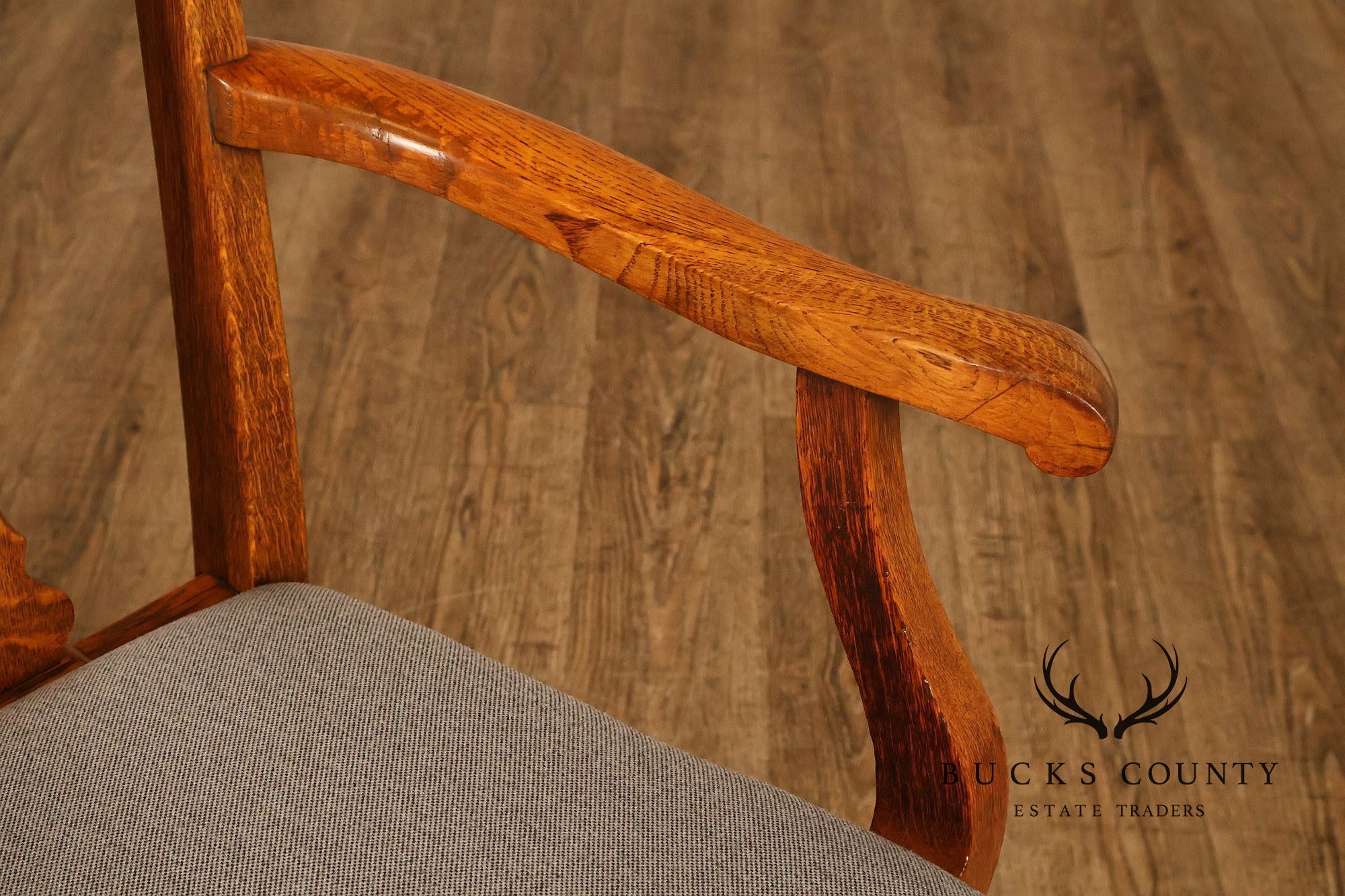 Renaissance Revival Set of Five Carved Oak Dining Chairs
