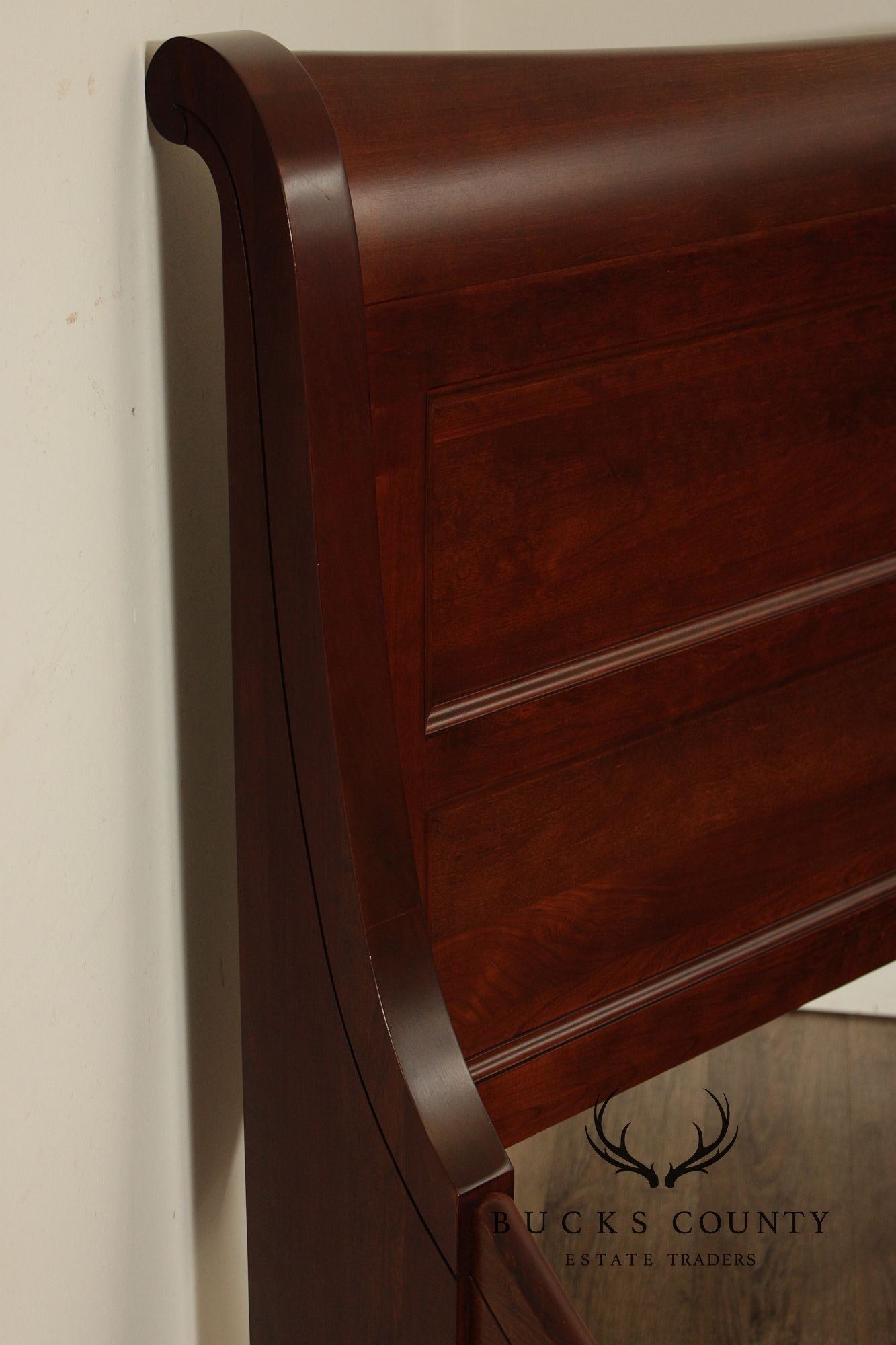 Durham Furniture Handcrafted Louis Philip Style Queen Cherry Sleigh Bed