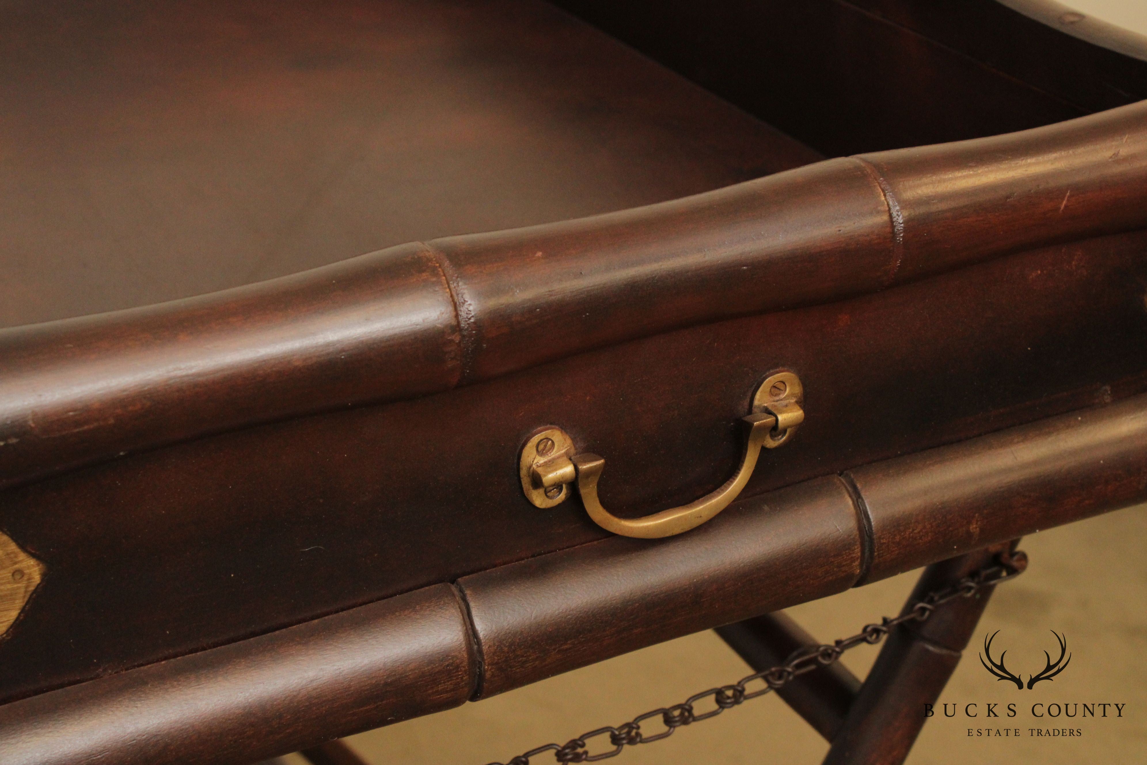 F.O. Mertz & Co Faux Bamboo Butlers Tray Table
