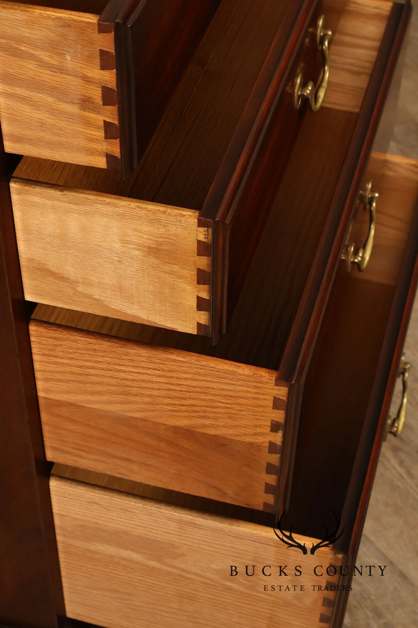 Henkel Harris Virginia Galleries Vintage Mahogany Long Dresser