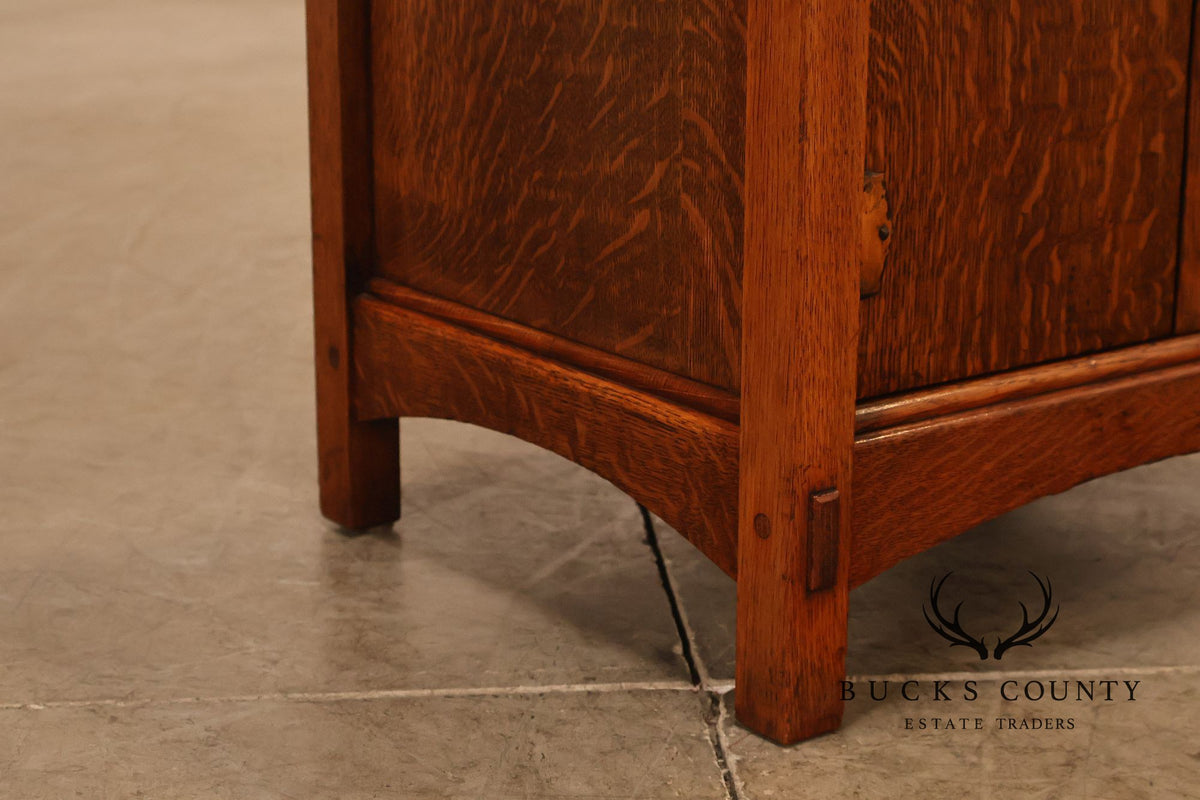 Antique Charles P. Limbert Mission Oak Somno Stand