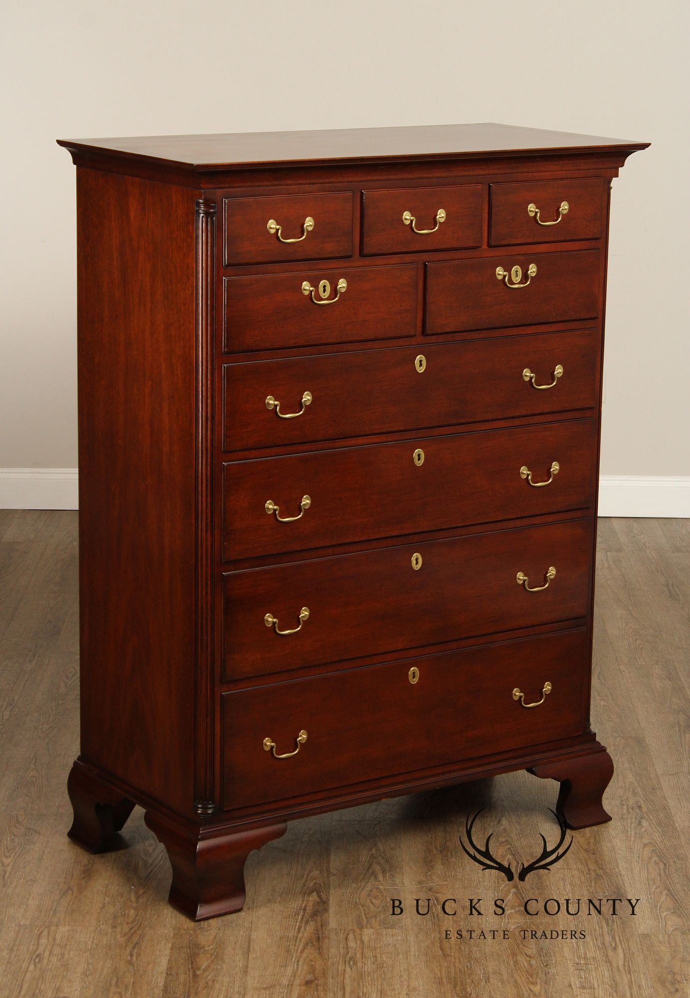 Kindel Winterthur Reproduction Mahogany Tall Chest