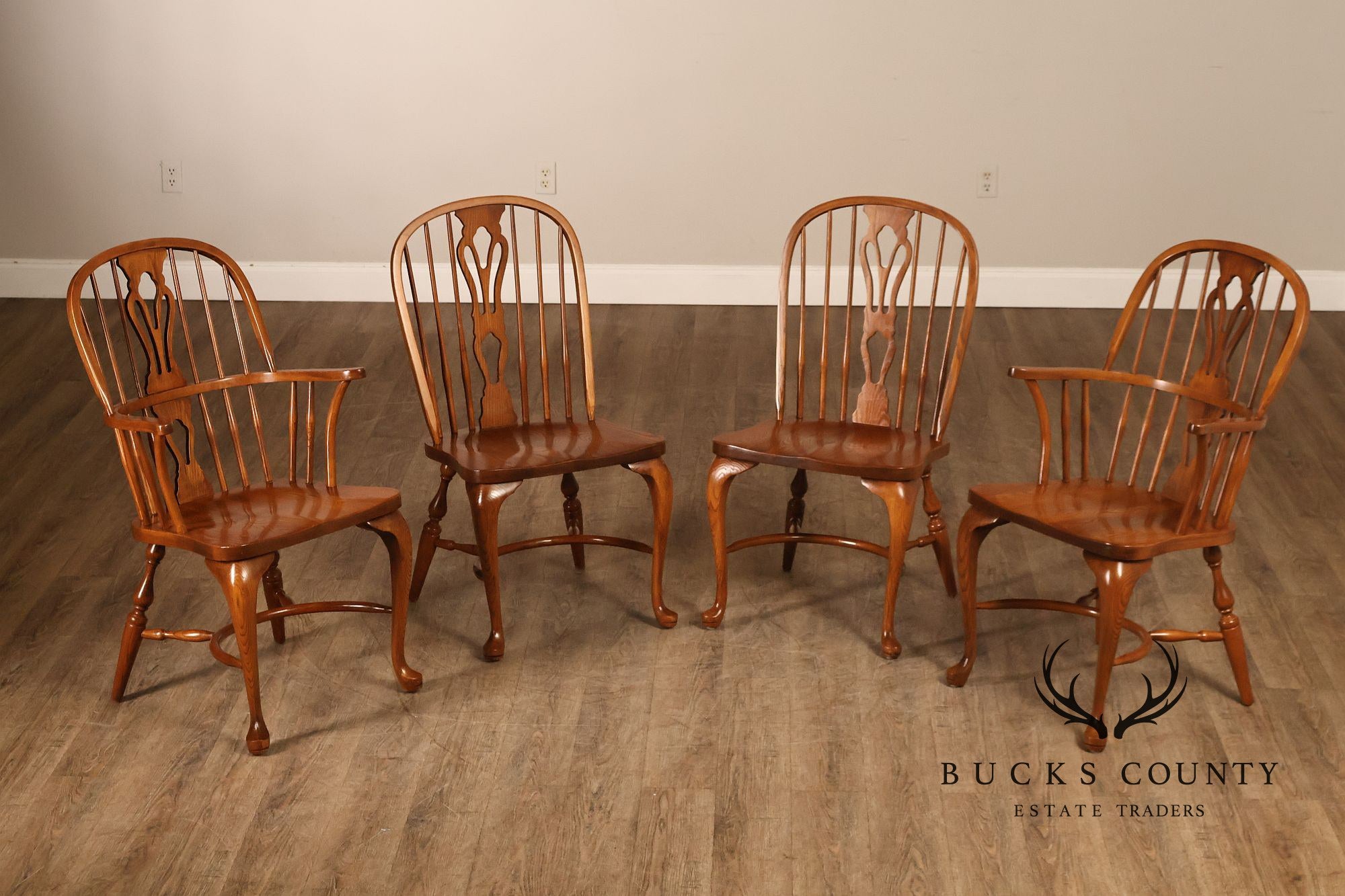 Nichols & Stone Set Of Four Windsor Dining Chairs