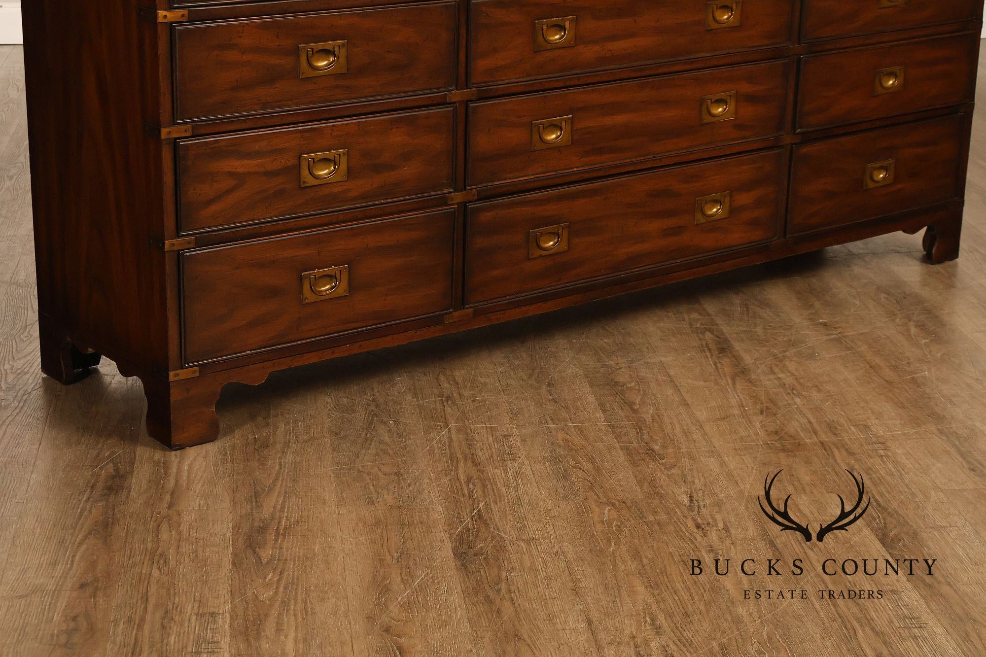 Heritage 'Kingsbridge' Collection Vintage Mahogany Campaign Style Long Dresser