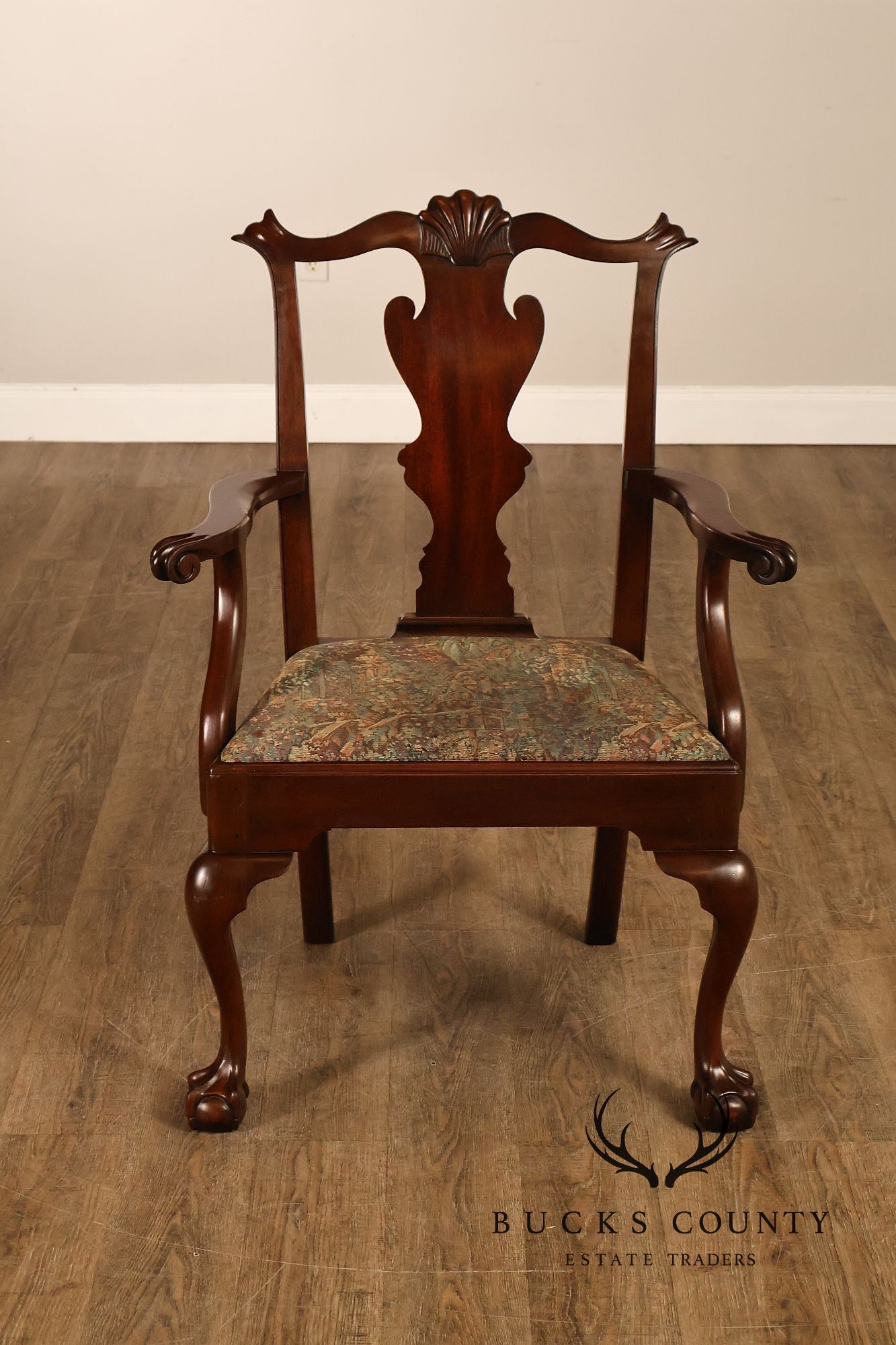 Henkel Harris Chippendale Style Mahogany Armchair