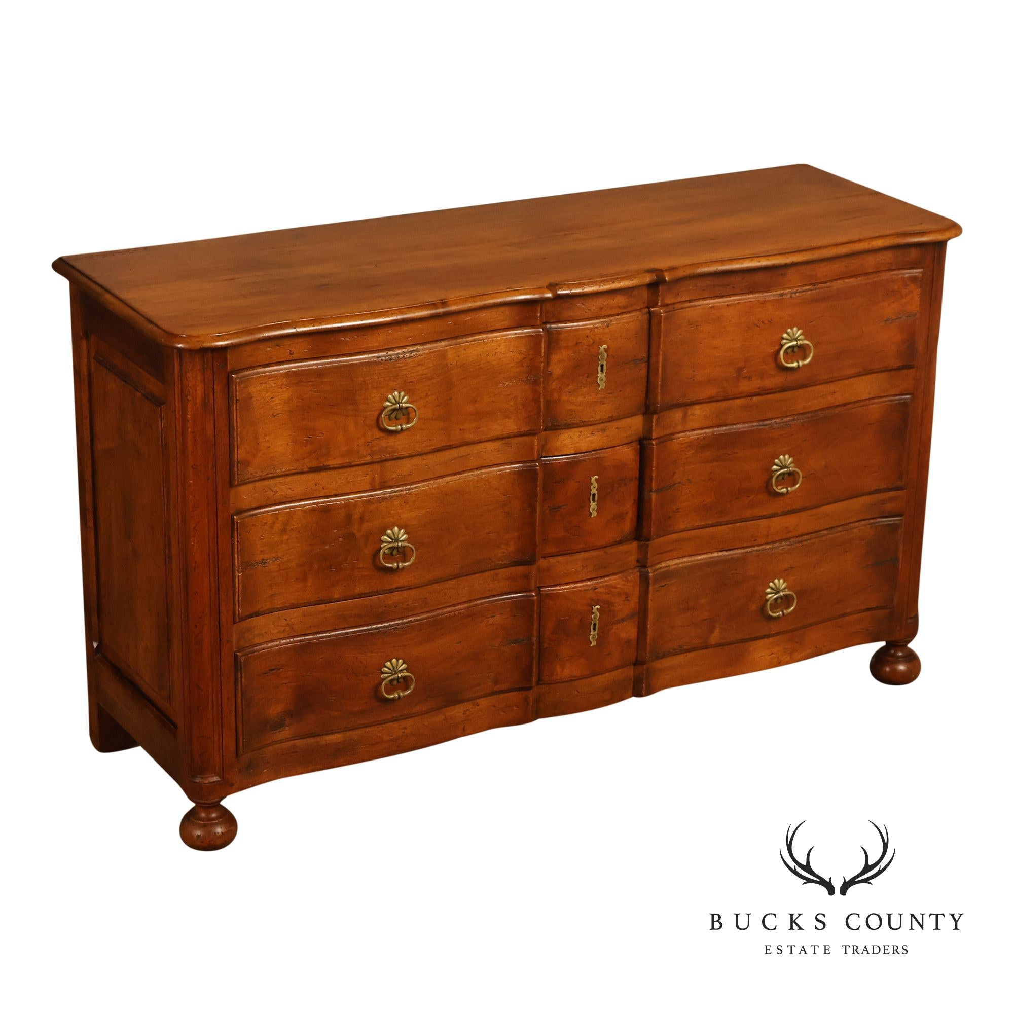 Don Ruseau Custom Continental Style Walnut Chest Of Drawers