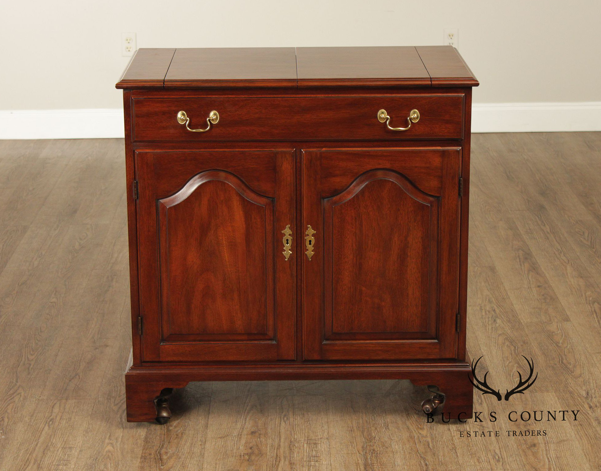 Henkel Harris Georgian Style Mahogany Flip Top Server