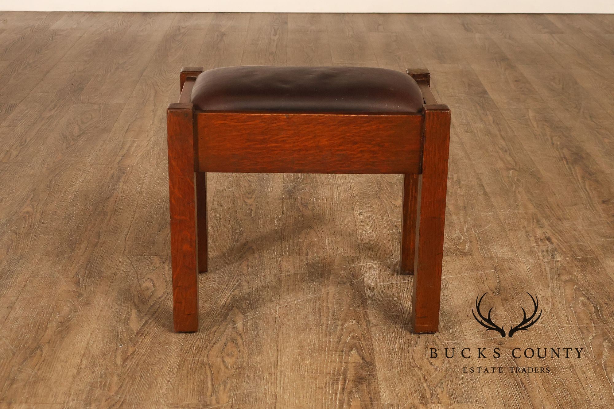 Antique Stickley Brothers Mission Oak Footstool Ottoman