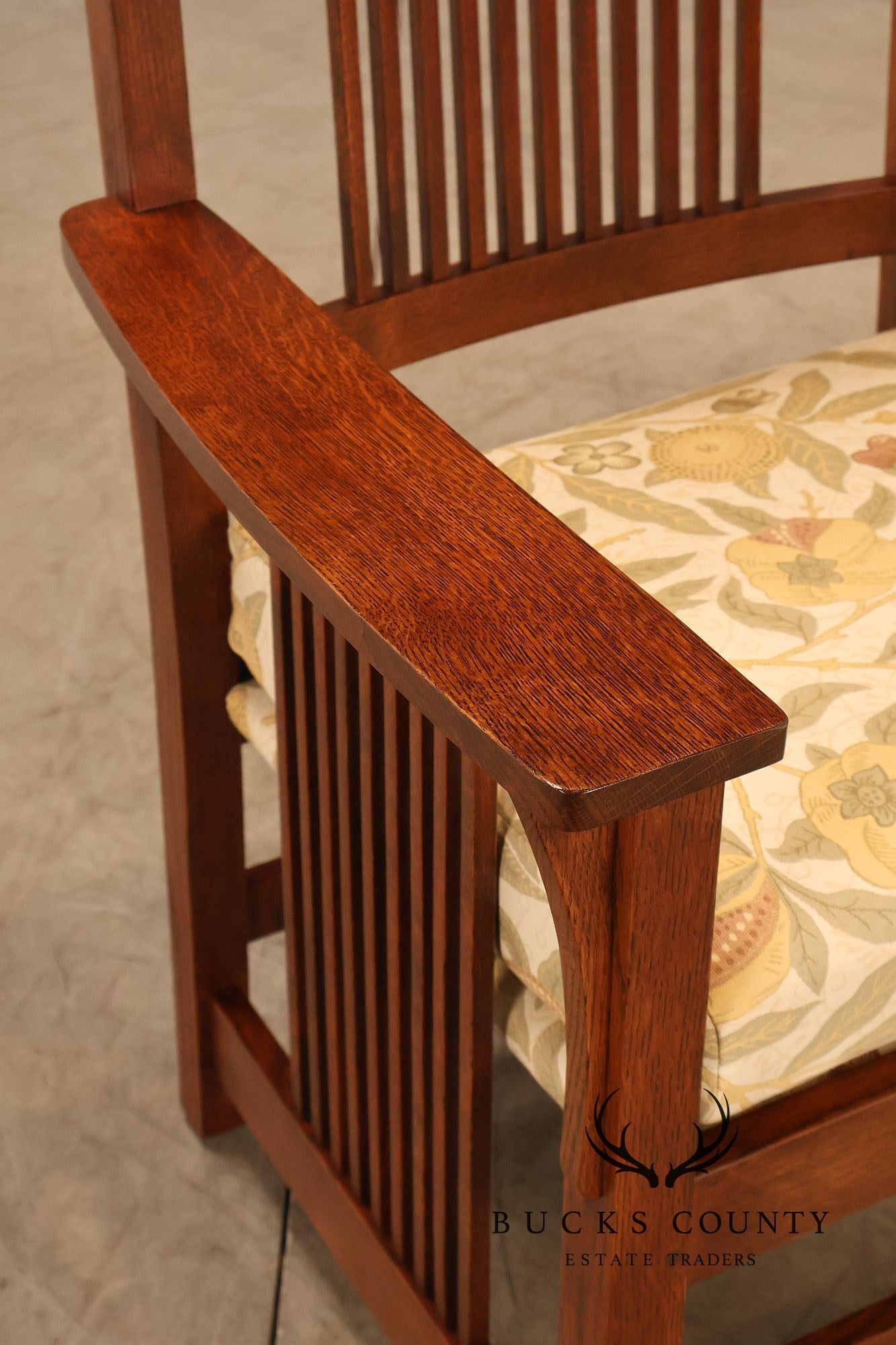 Stickley Mission Collection Oak Spindle Armchair
