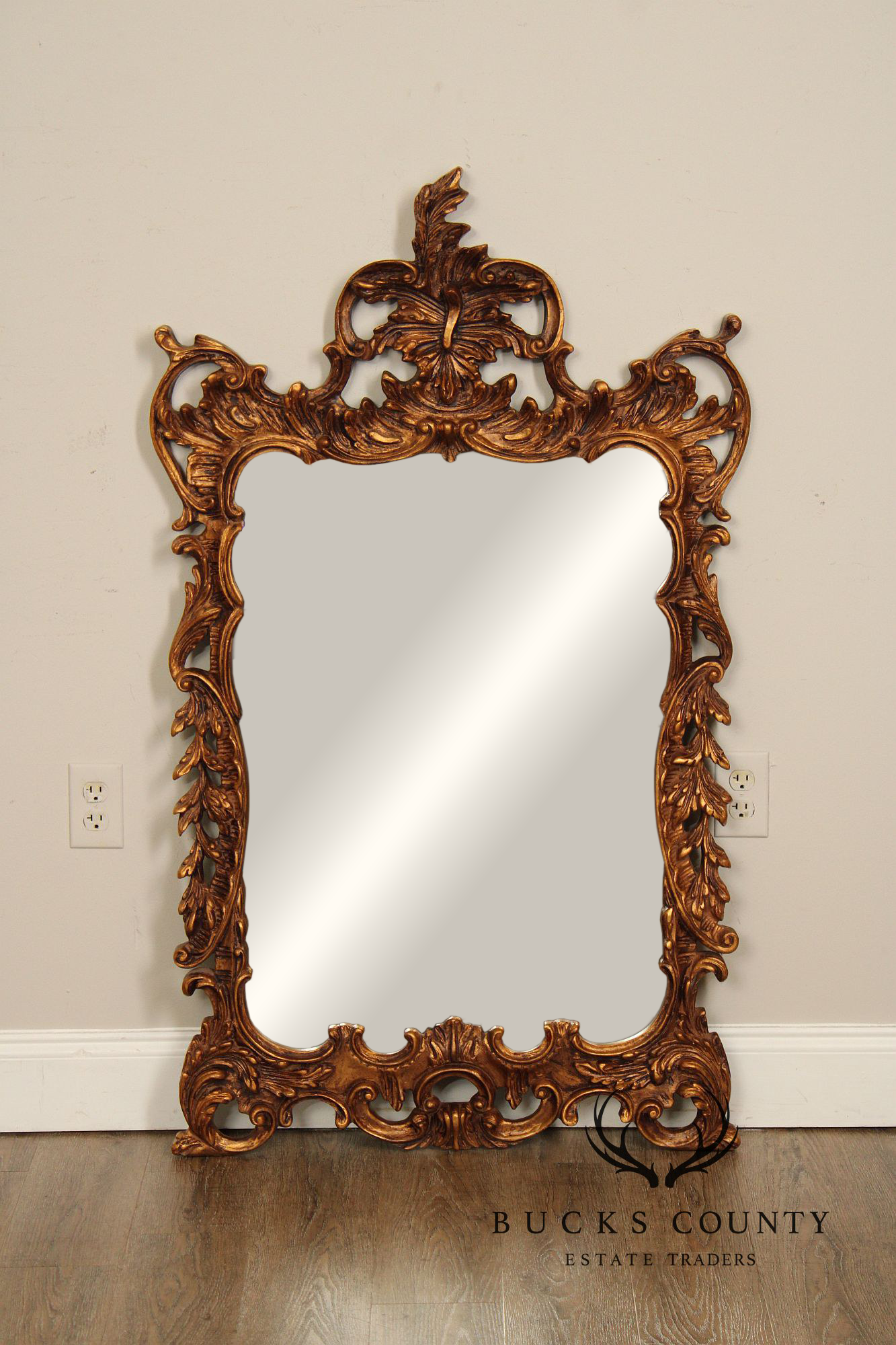 John Richard Rococo Style Gilt Carved Frame Wall Mirror