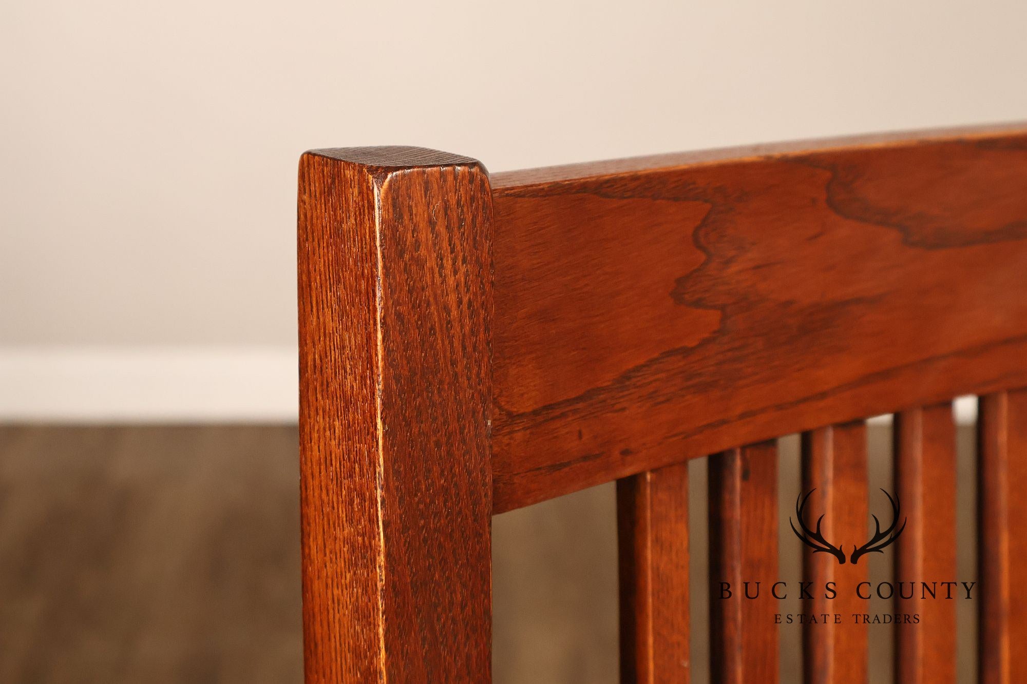 Nichols & Stone Mission Oak Style Set Of Eight Dining Chairs