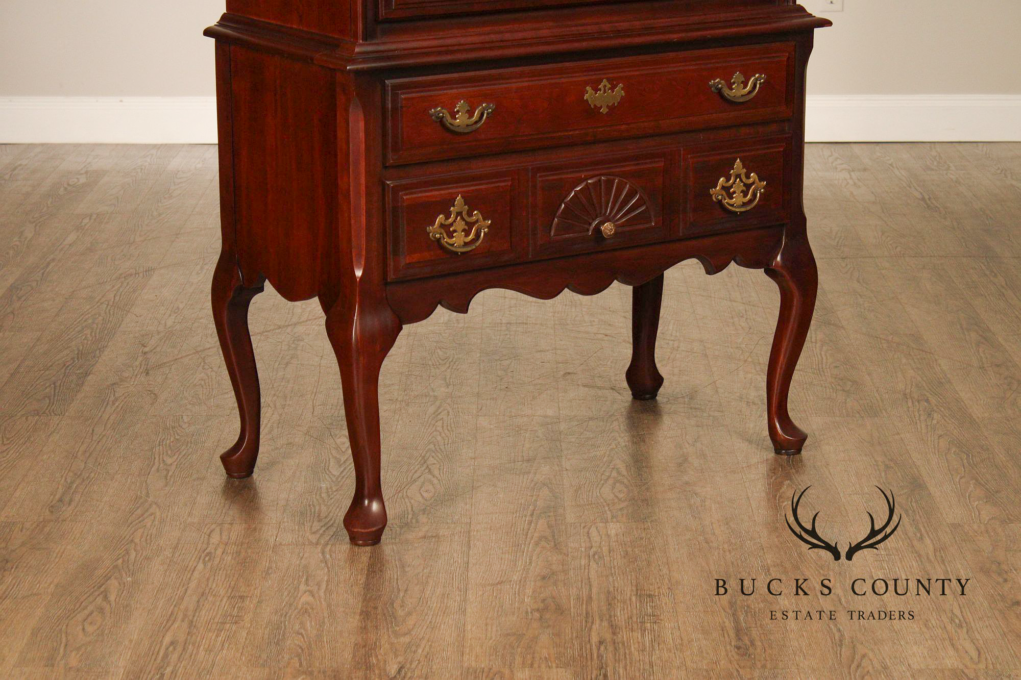 Queen Anne Style Mahogany Highboy Chest