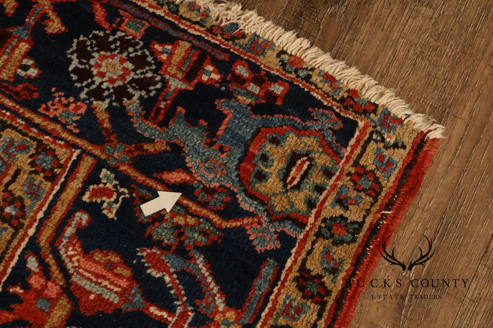 Vintage Heriz Hand Tied Persian Rug 90'" X 123"