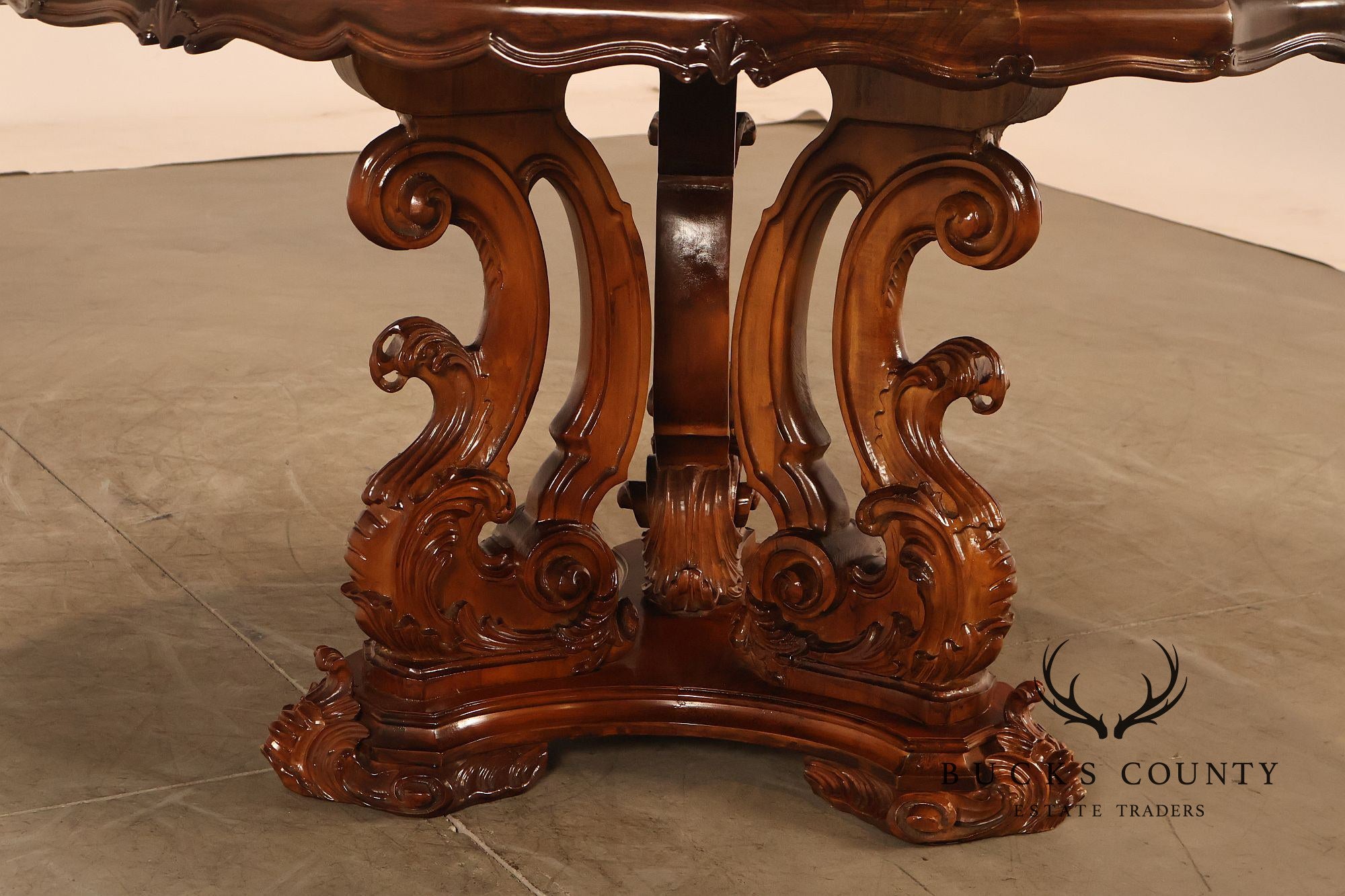 Italian Baroque Style Marquetry Inlaid Center Table