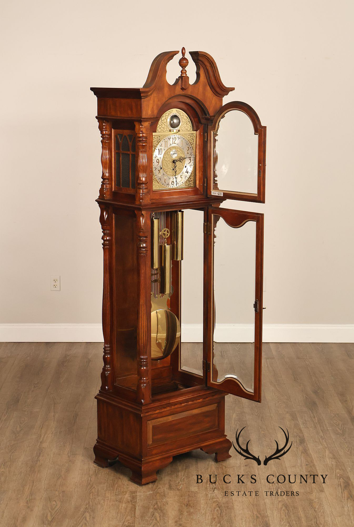 Ridgeway Traditional Cherry Grandfather Clock