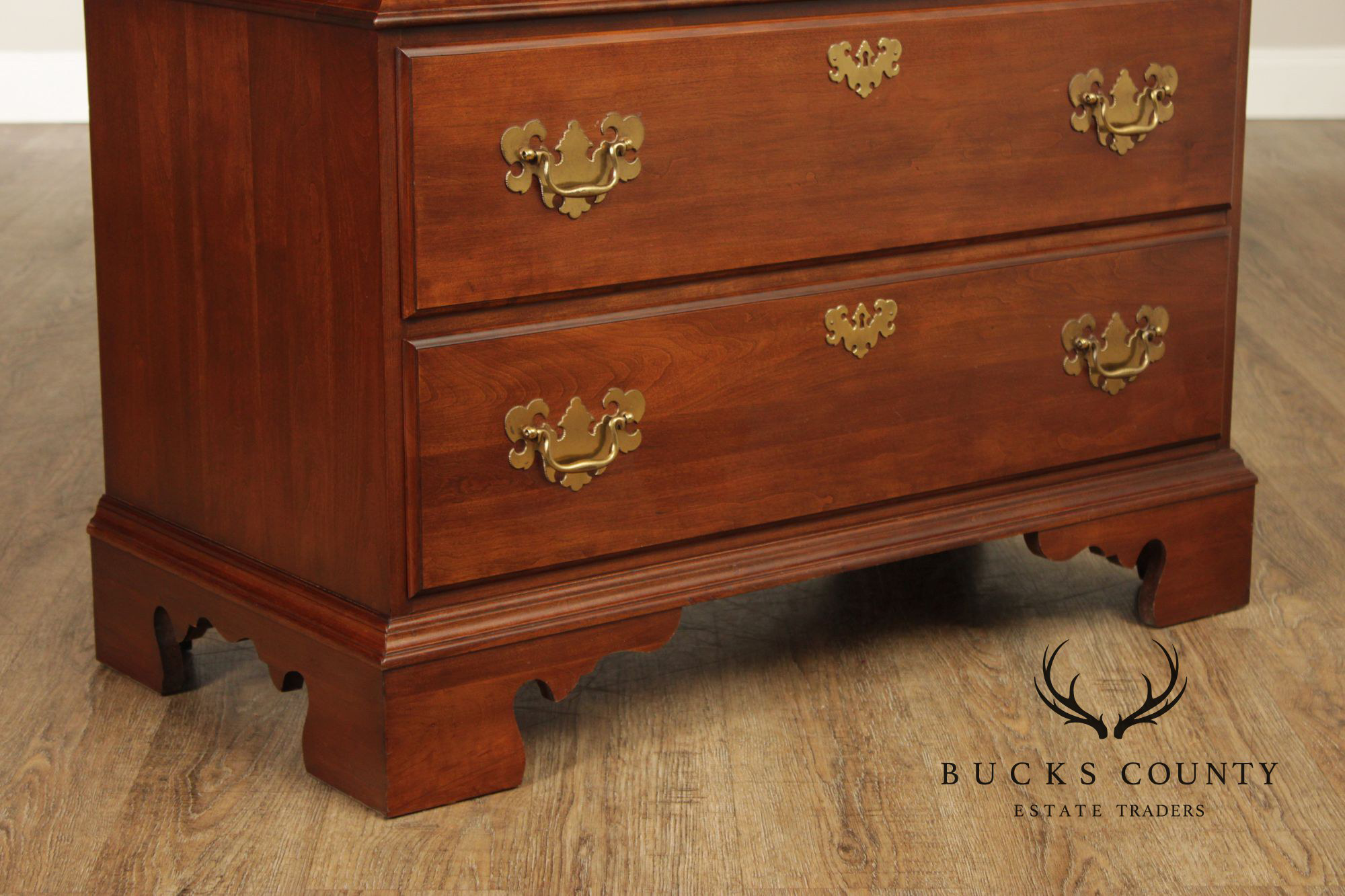 Pennsylvania House Chippendale Style Cherry Chest on Chest