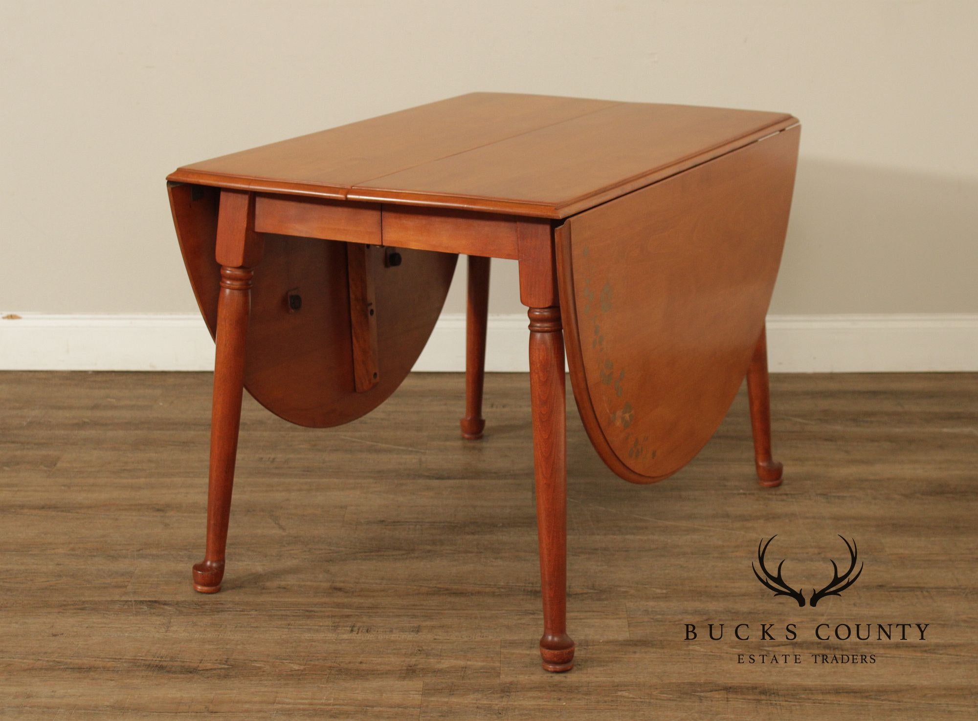 Vintage Cushman Colonial Creations Maple Drop Leaf Dining Table With 2 Leaves